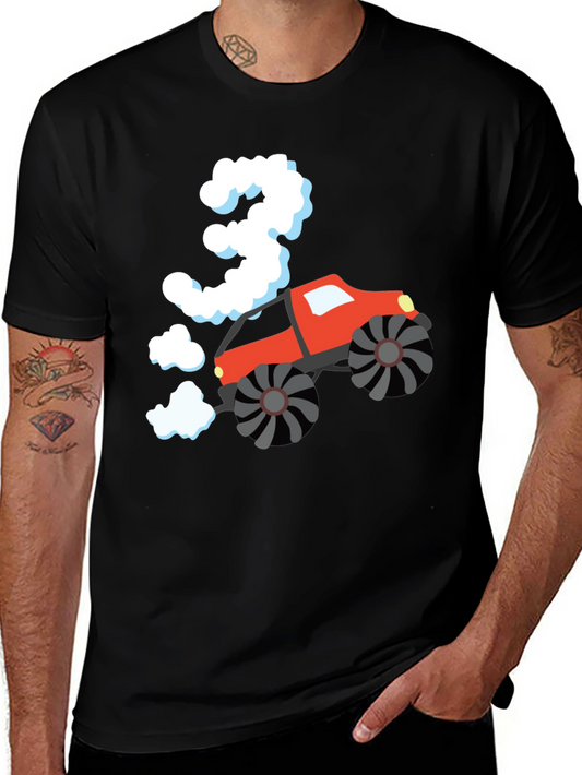 Monster Truck Birthday T-Shirt - Age 3