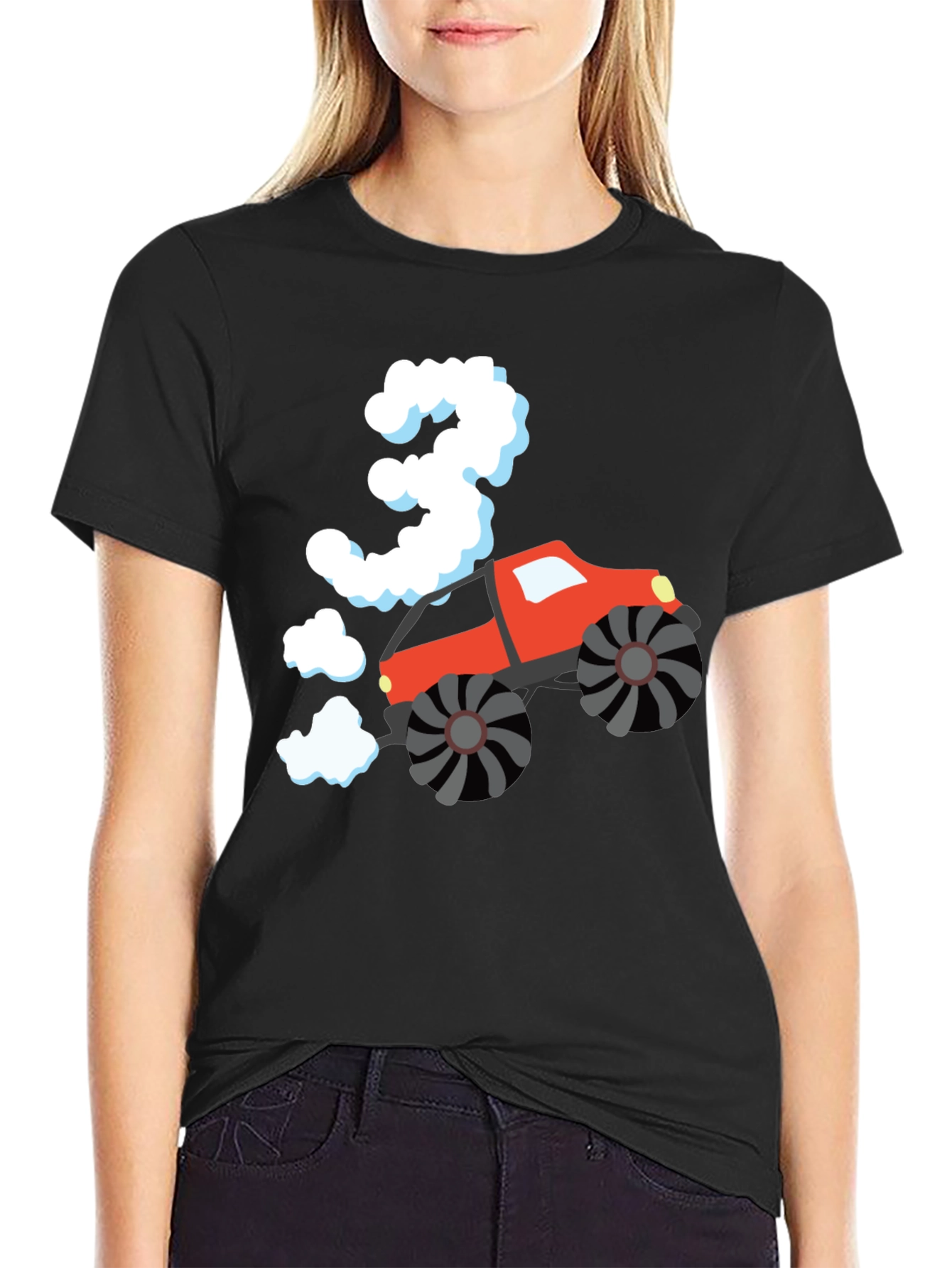 Monster Truck Birthday T-Shirt - Age 3