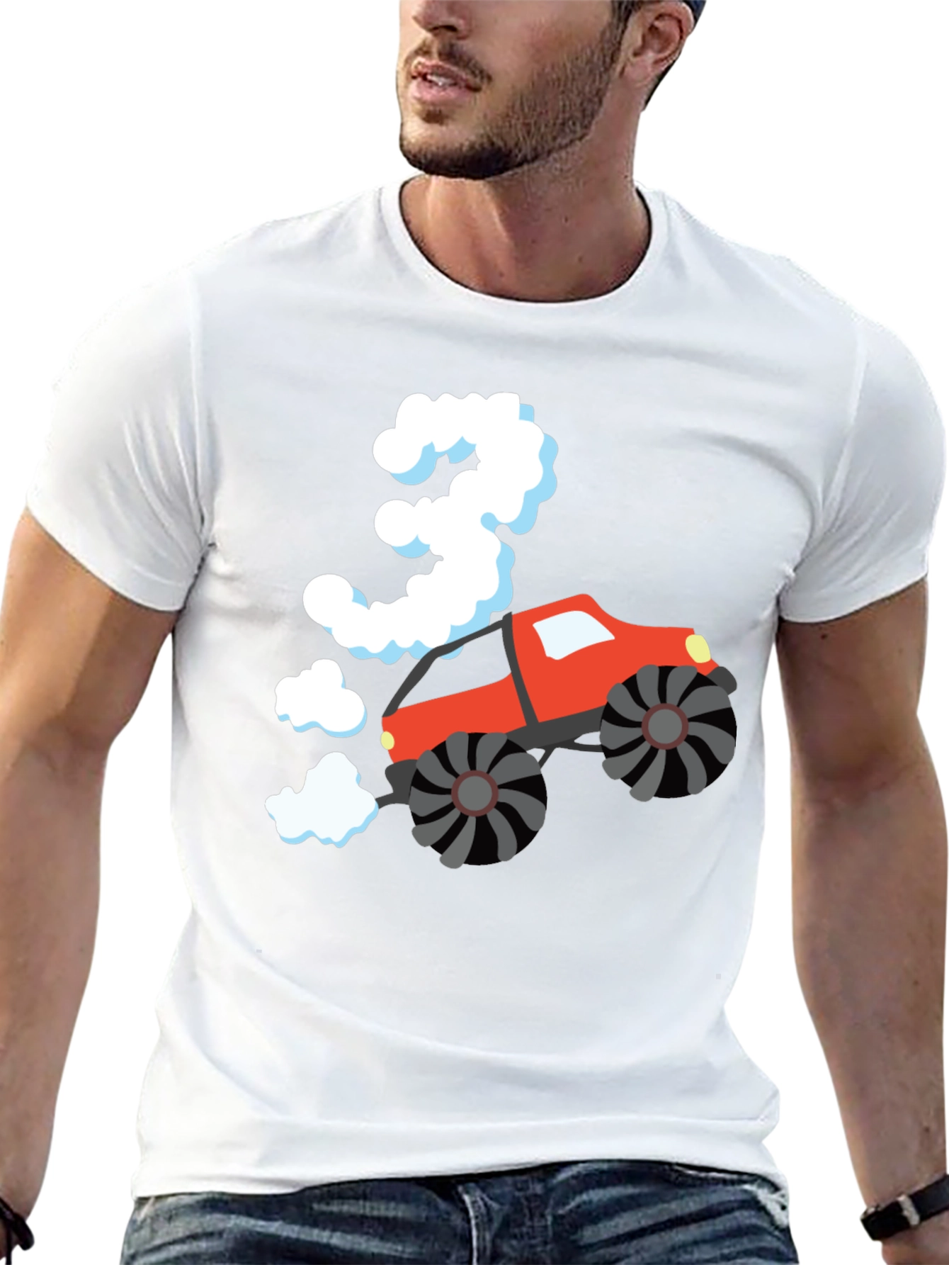 Monster Truck Birthday T-Shirt - Age 3
