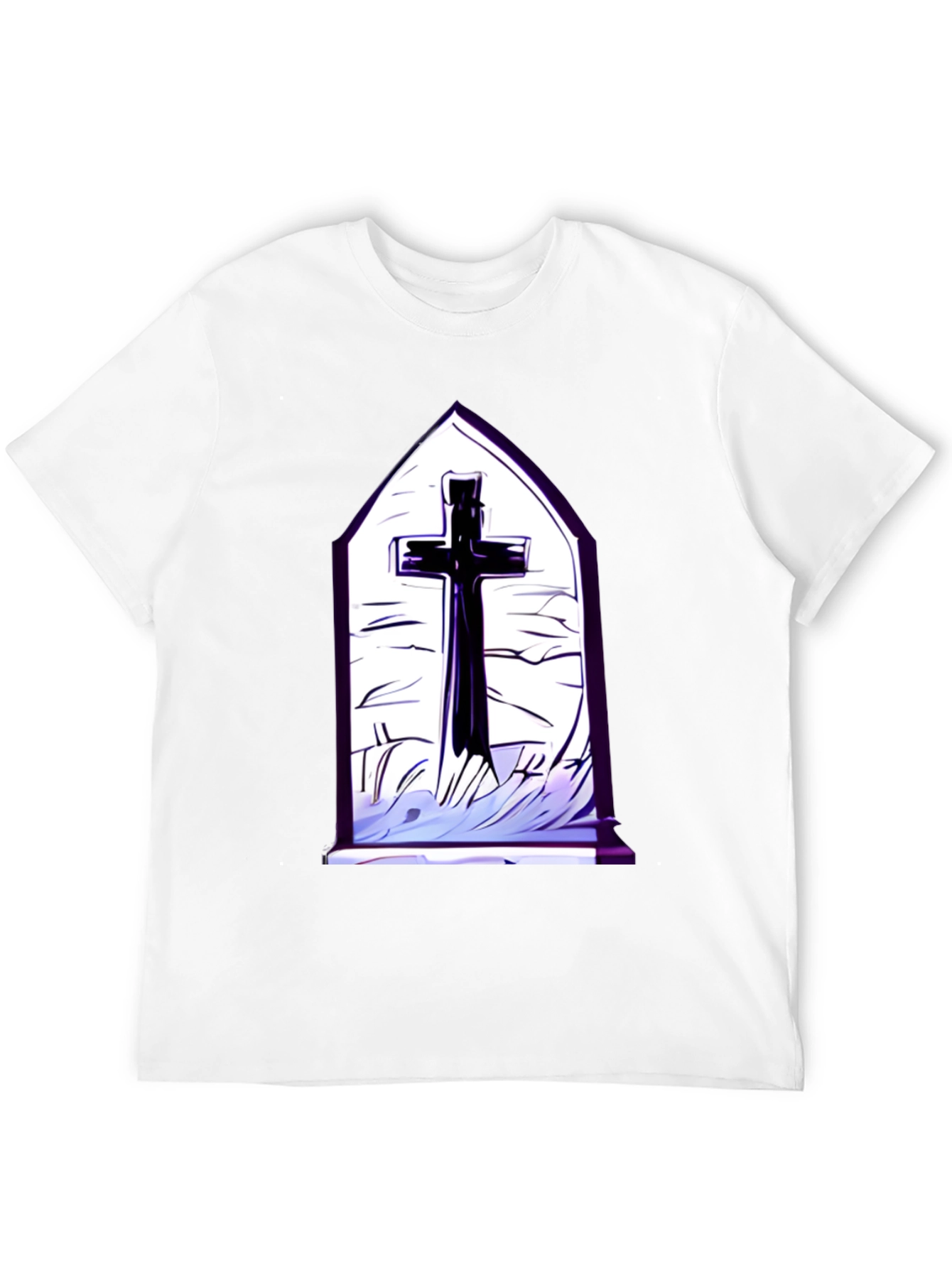 Gothic Cross T-Shirt - Black