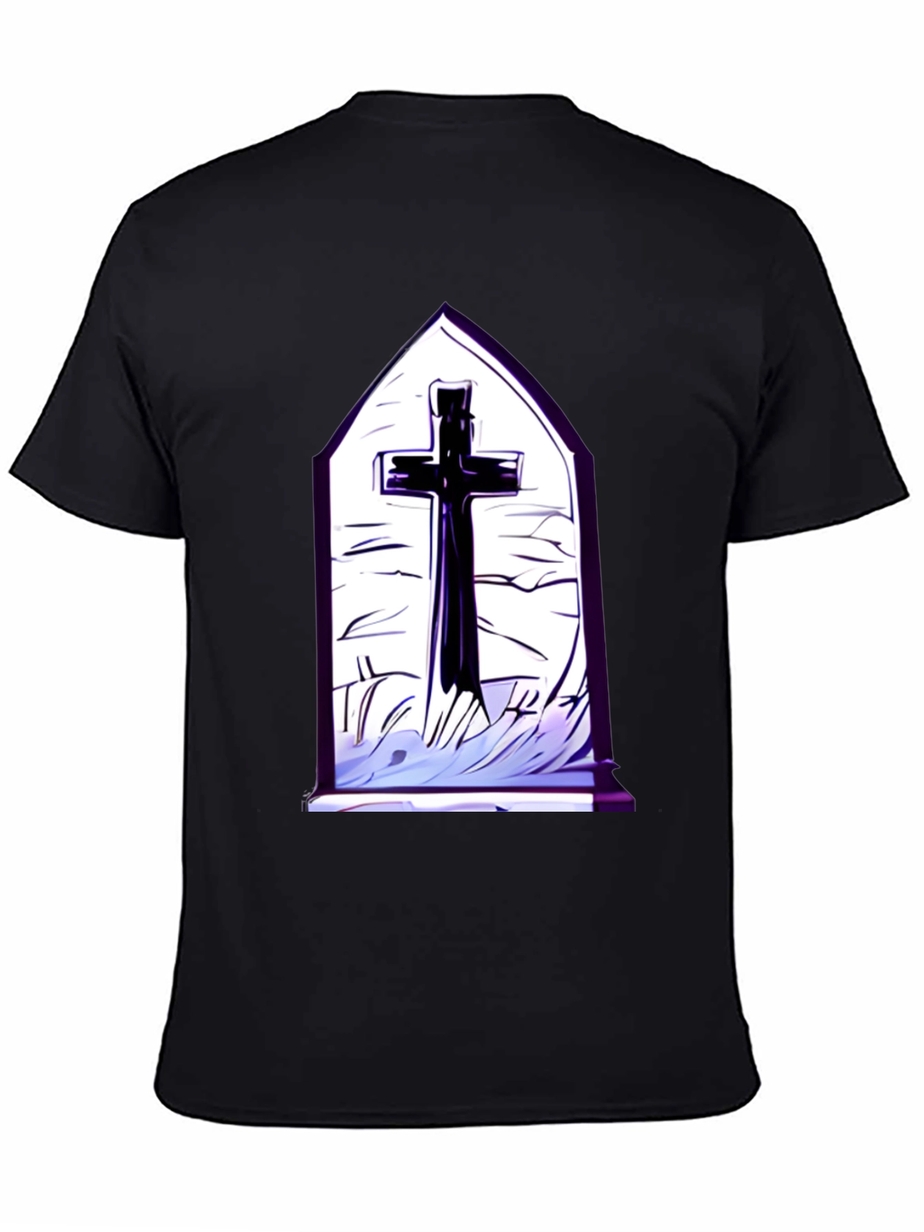 Gothic Cross T-Shirt - Black