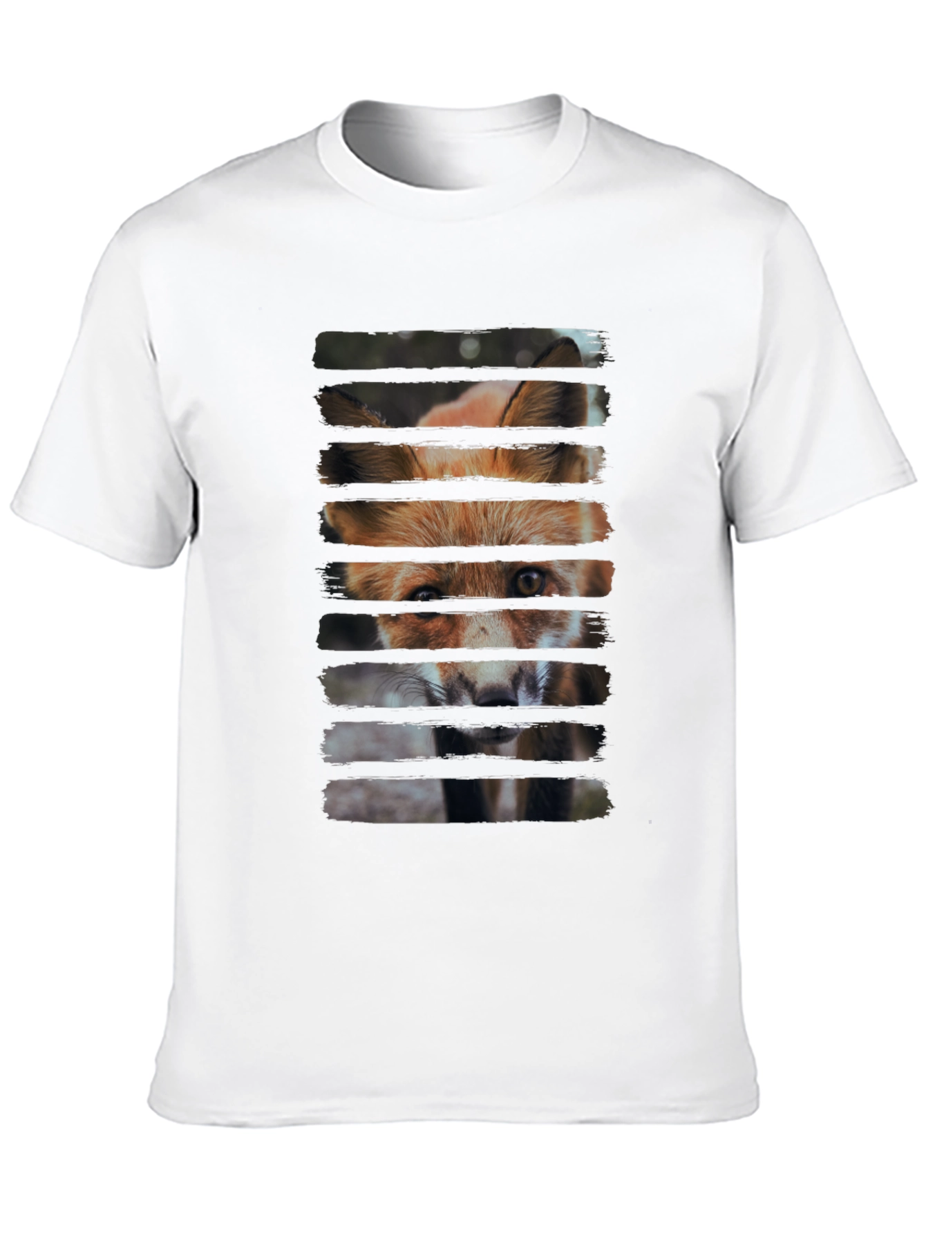 Fox Gaze Mens Black Graphic T-Shirt