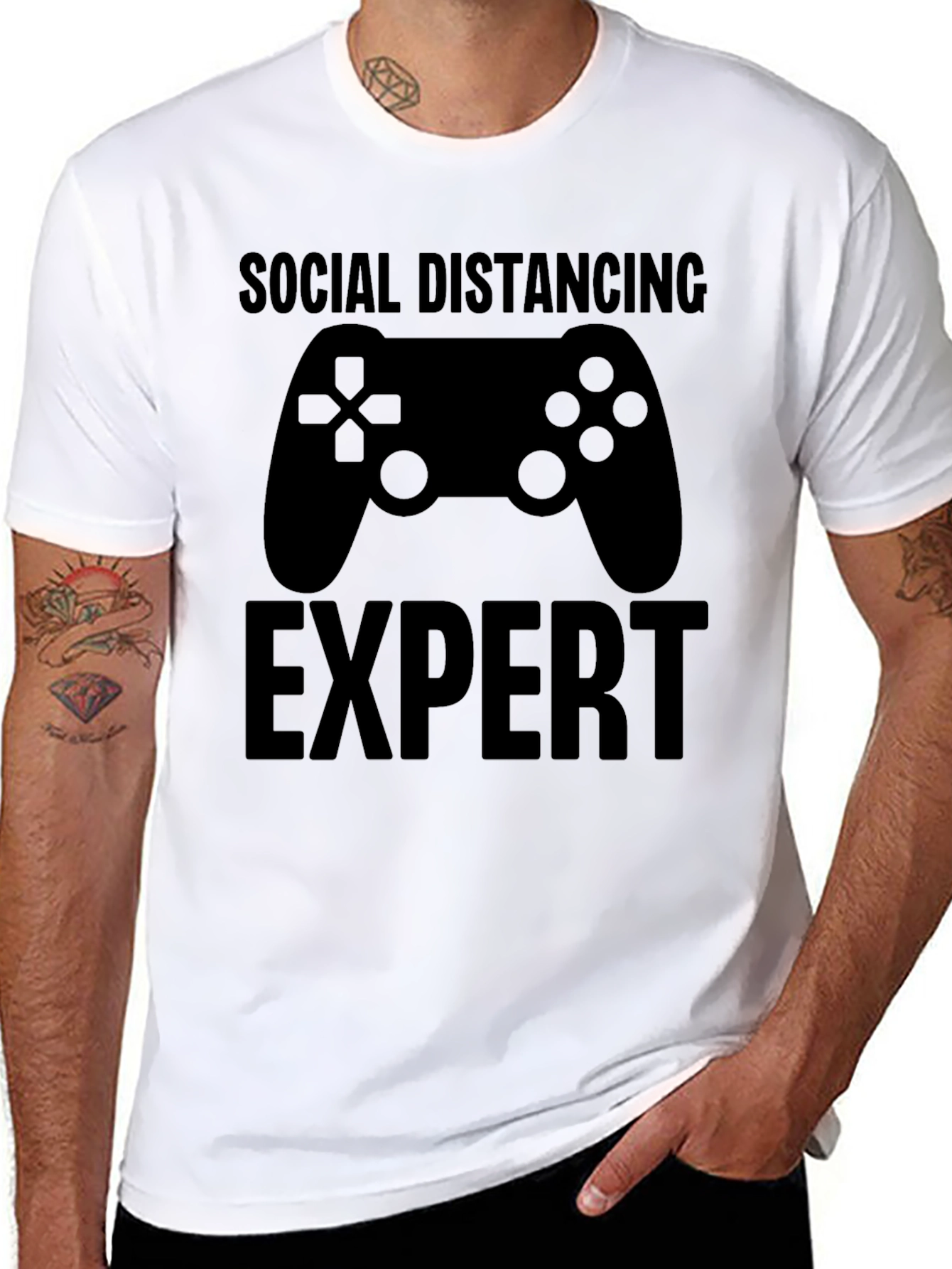 Social Distancing Expert Gamer T-Shirt