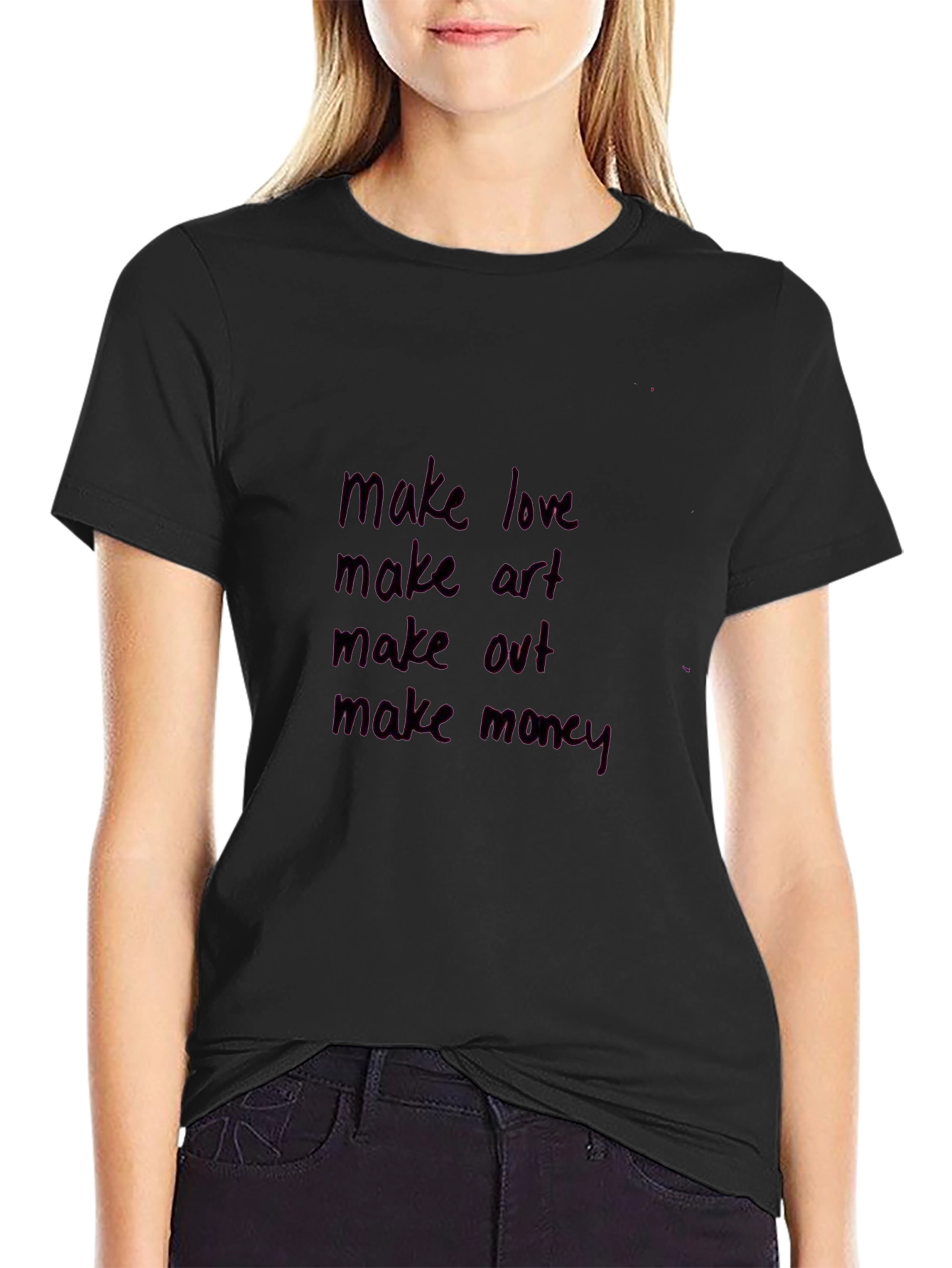 Make Love Art Out Money Graphic Tee