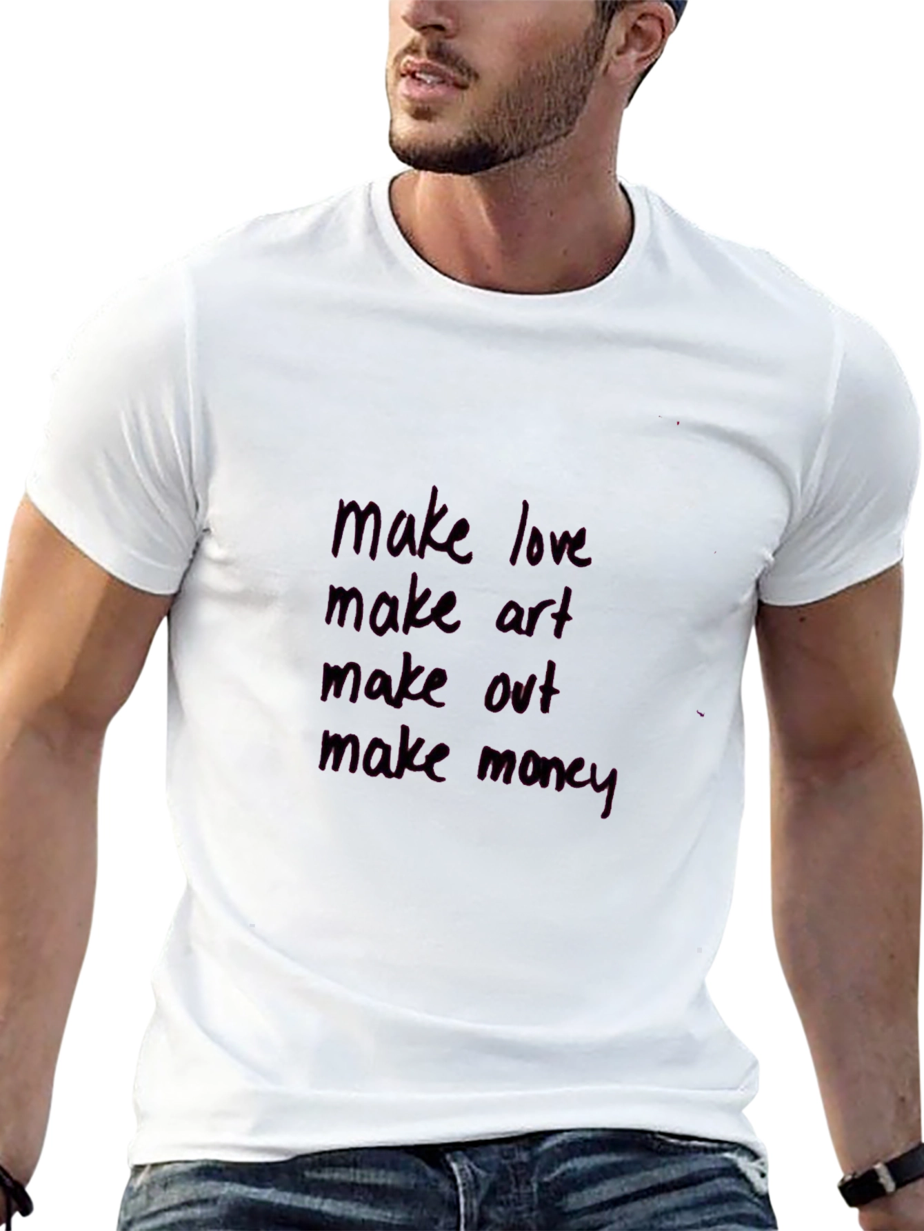 Make Love Art Out Money Graphic Tee