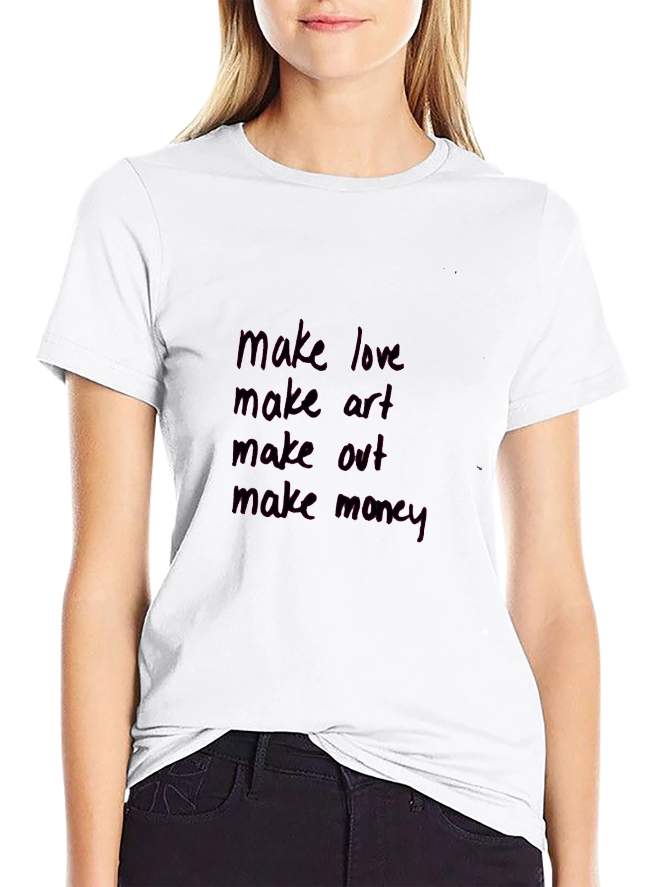 Make Love Art Out Money Graphic Tee