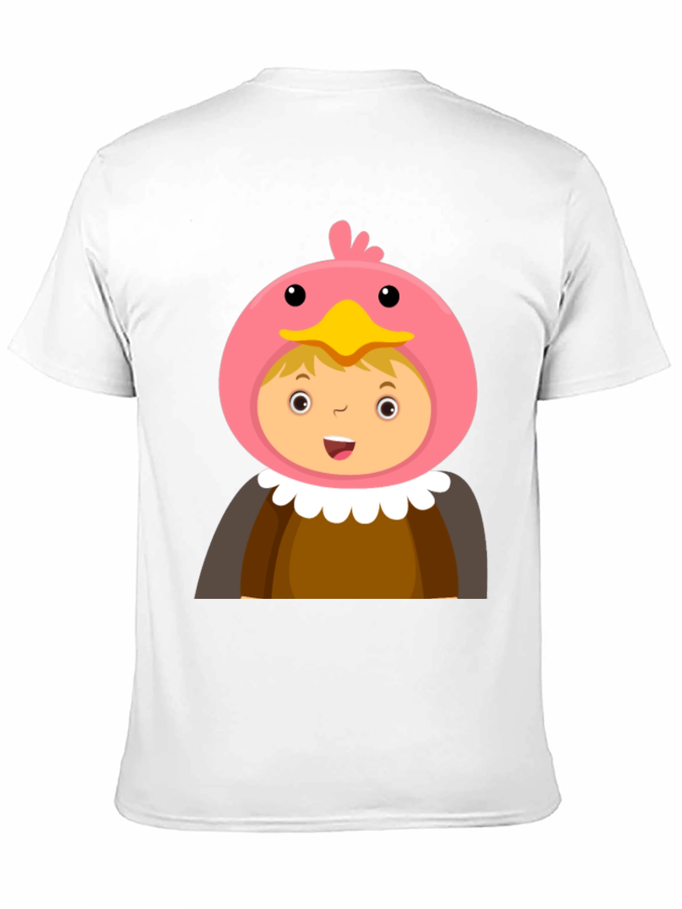 Cartoon Character T-Shirt Bird Costume Design Black Cotton Tee