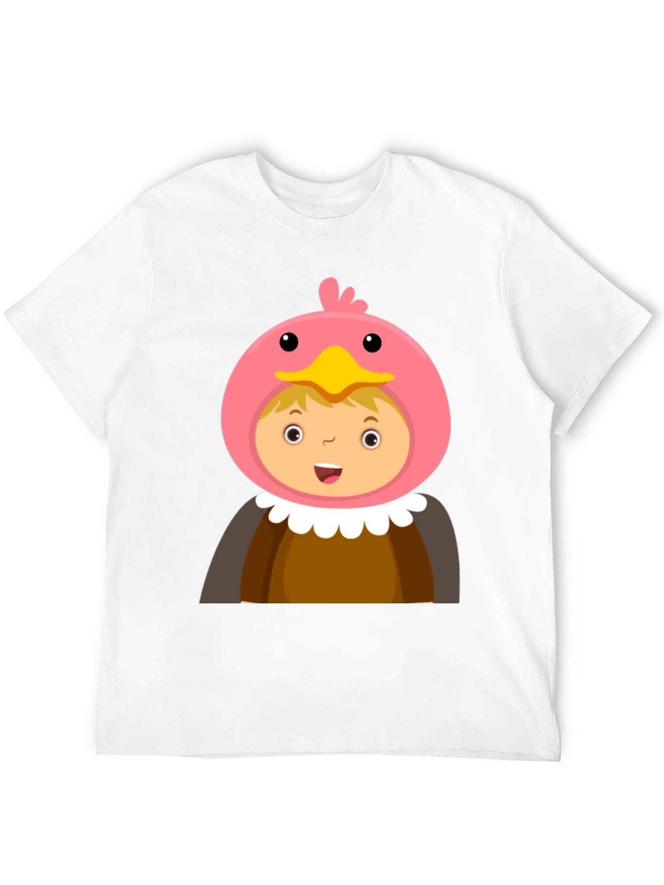 Cartoon Character T-Shirt Bird Costume Design Black Cotton Tee