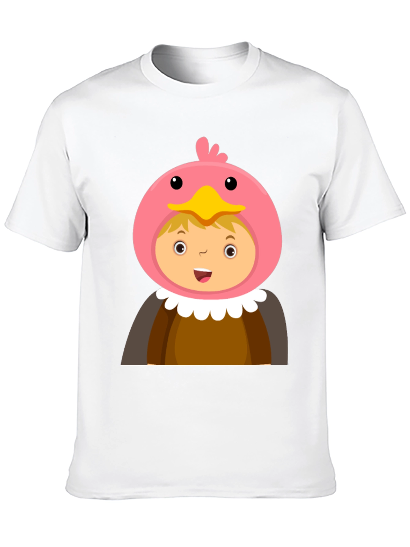 Cartoon Character T-Shirt Bird Costume Design Black Cotton Tee