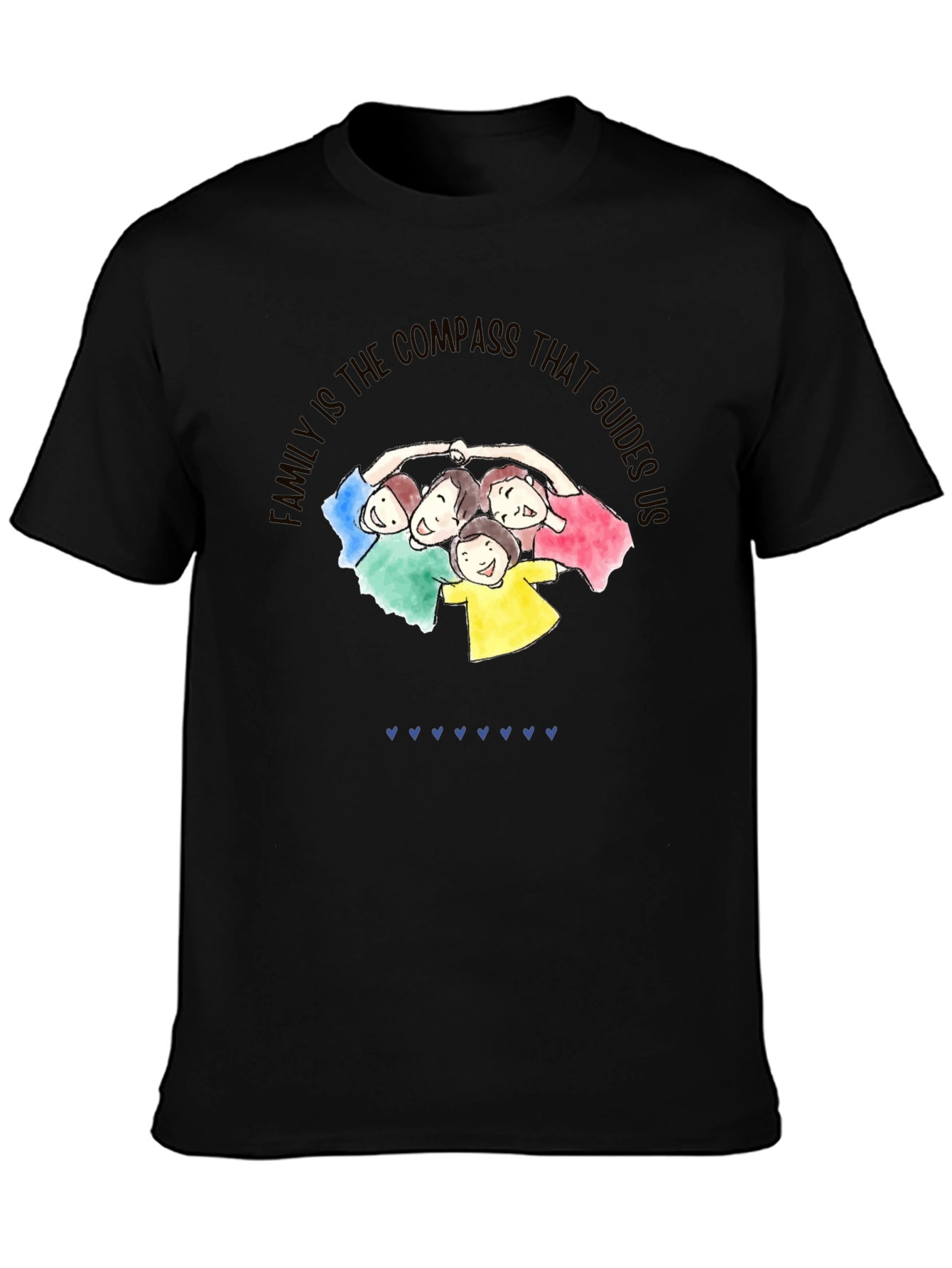 Family Compass Graphic Tee - Unisex Cotton Blend