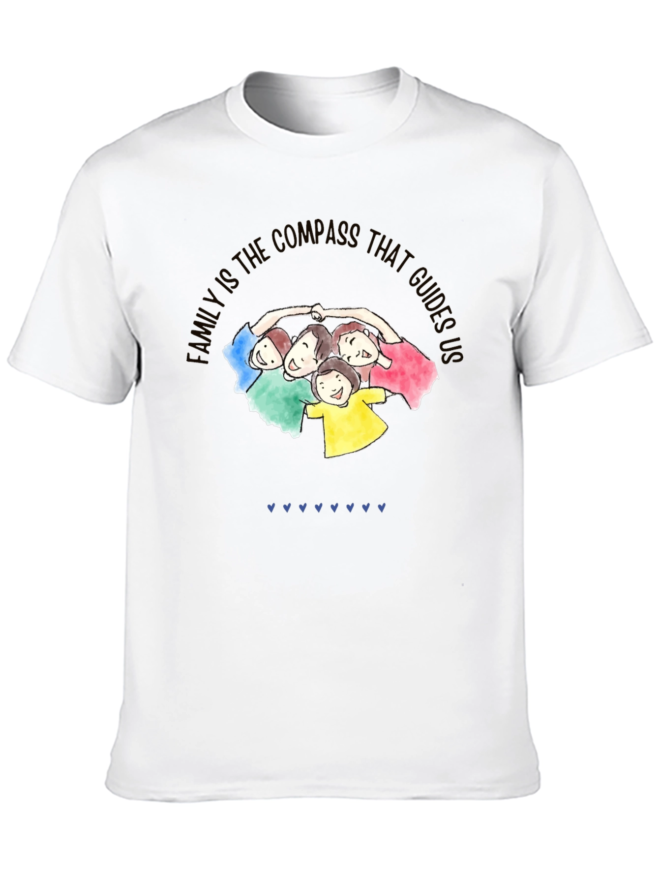Family Compass Graphic Tee - Unisex Cotton Blend
