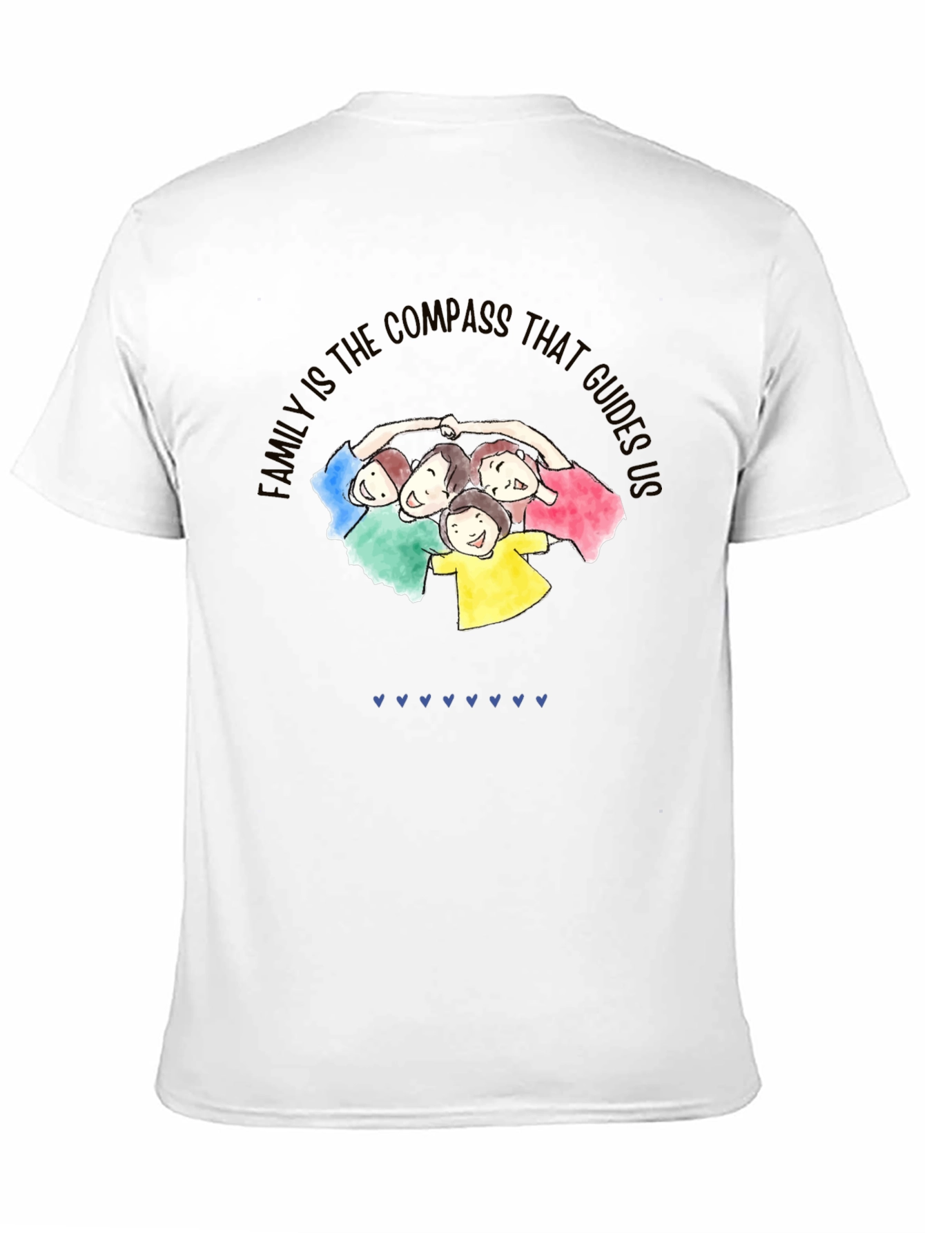 Family Compass Graphic Tee - Unisex Cotton Blend