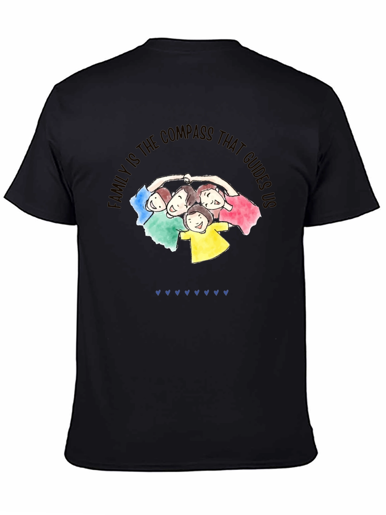 Family Compass Graphic Tee - Unisex Cotton Blend