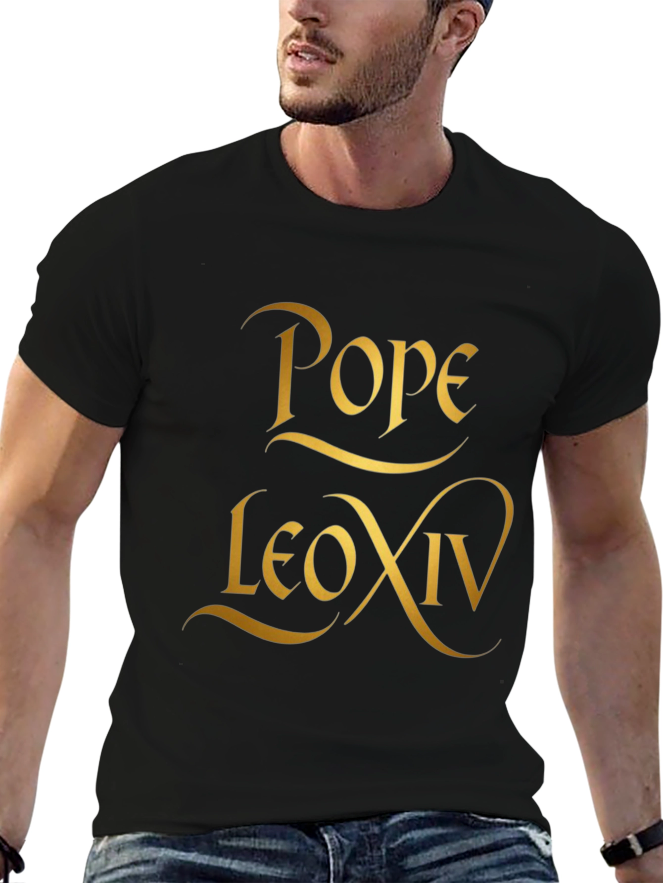Pope Leo XIV T-Shirt - Gold Design