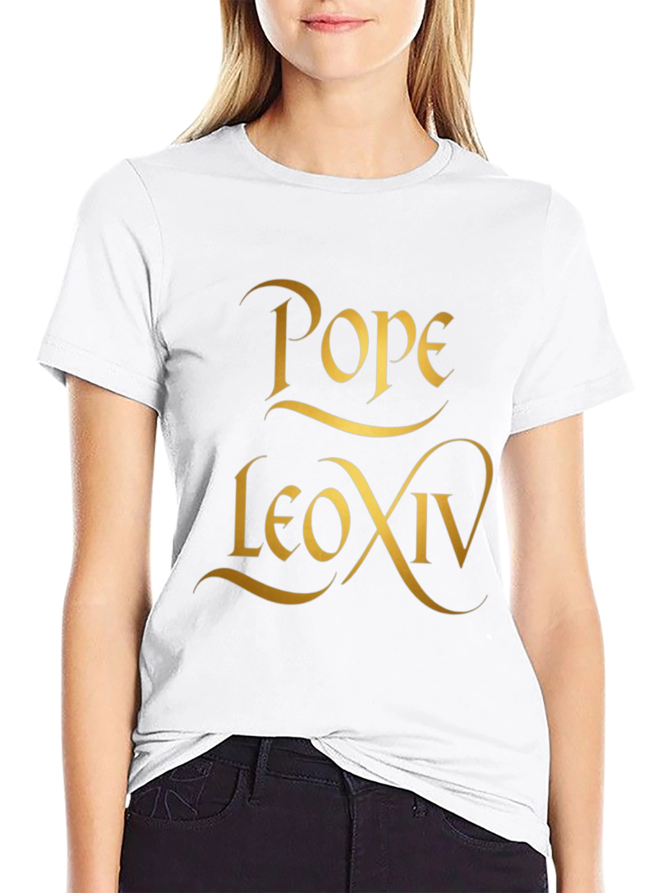 Pope Leo XIV T-Shirt - Gold Design