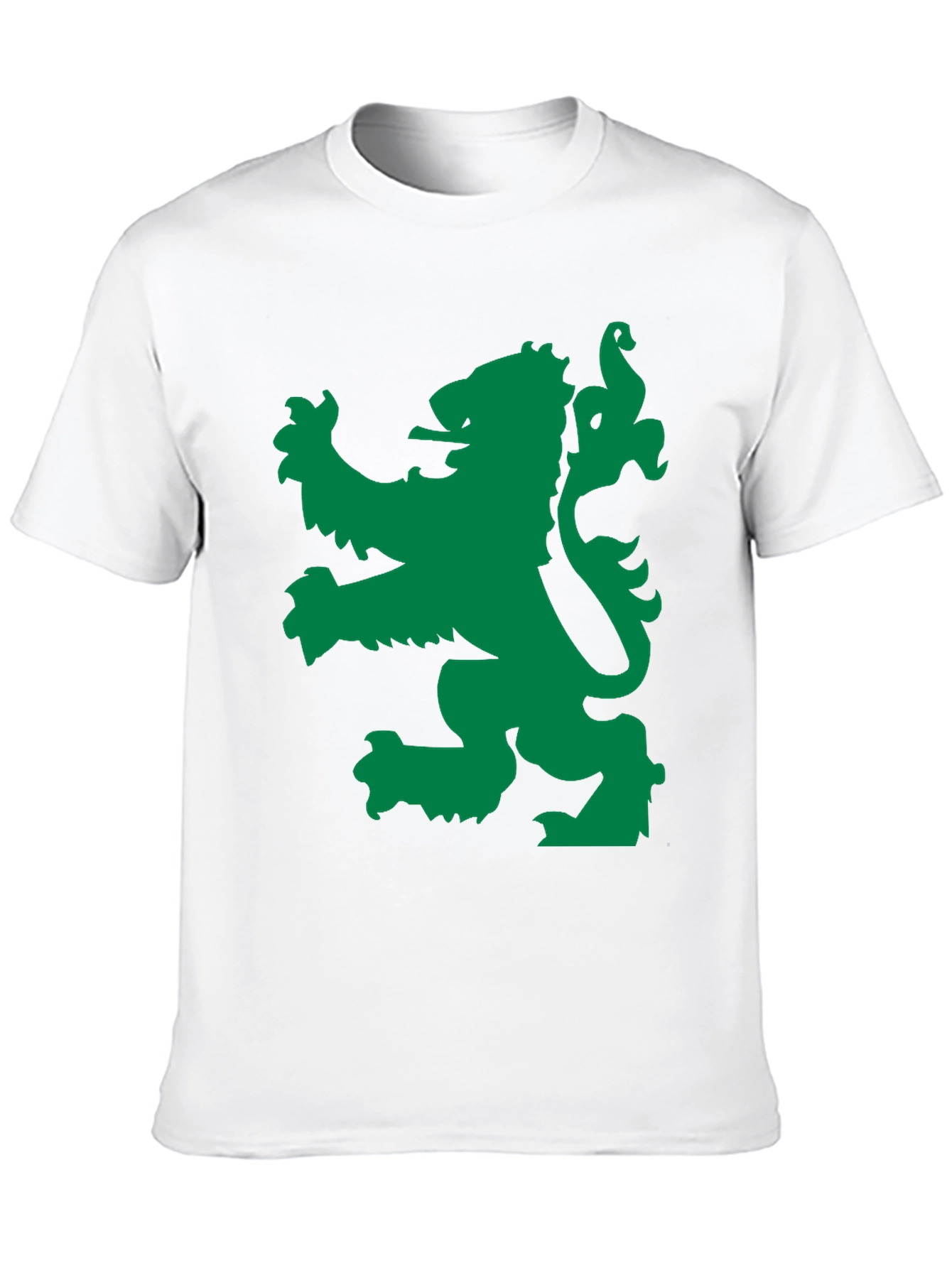 Green Lion Black Tee - Bold Graphic Design