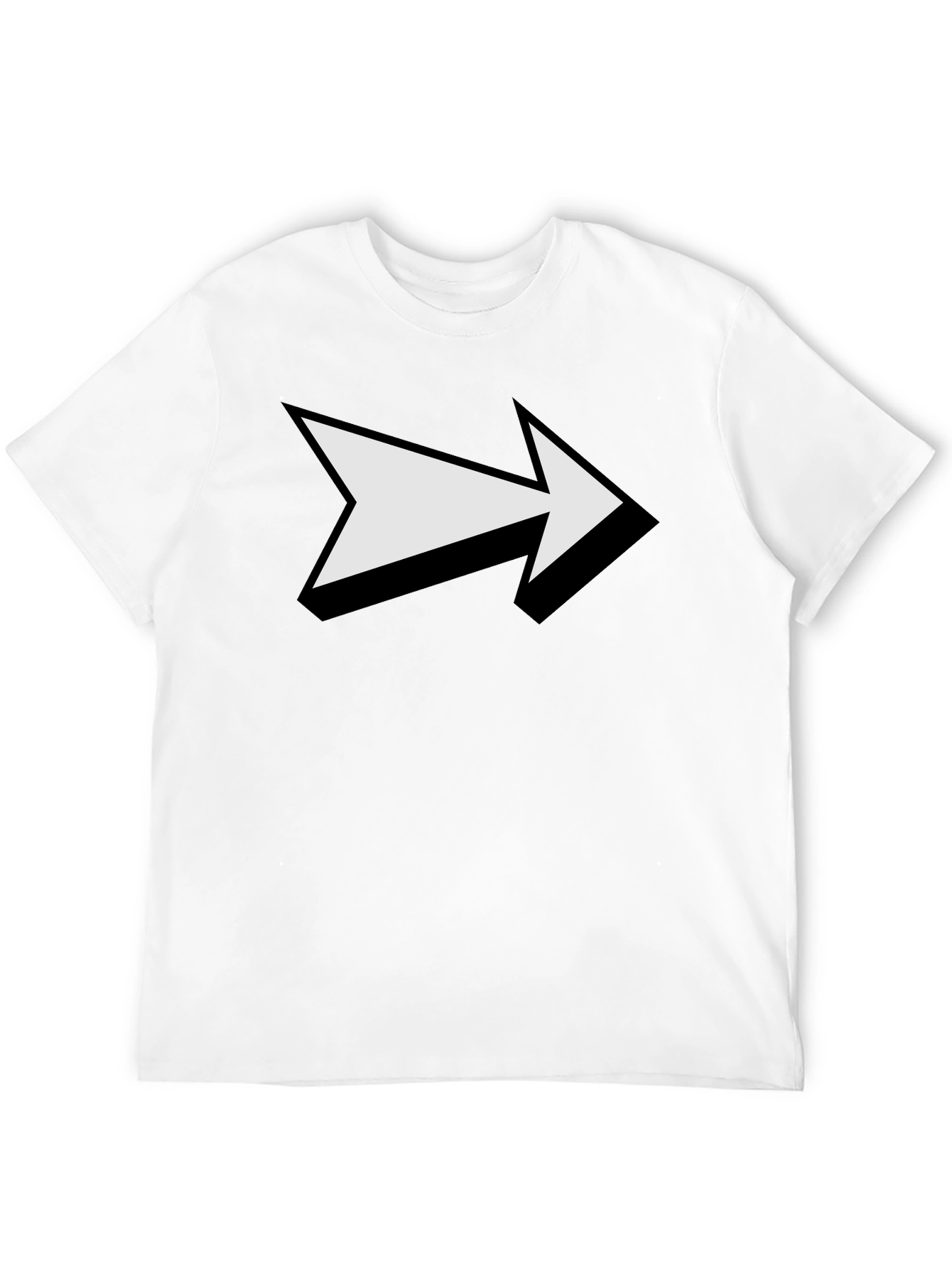 Arrow Graphic Print Black T-Shirt