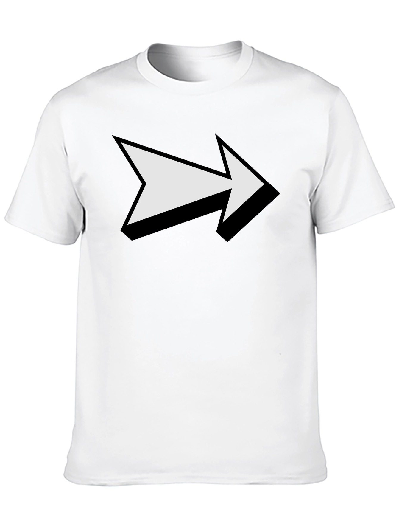 Arrow Graphic Print Black T-Shirt
