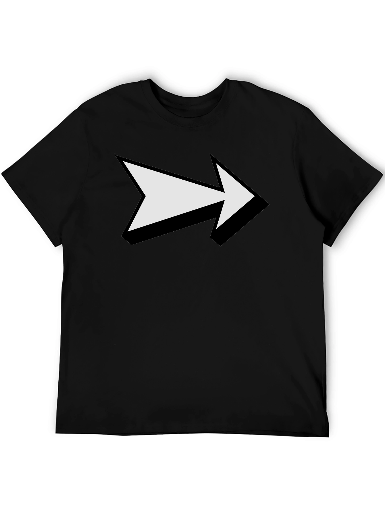 Arrow Graphic Print Black T-Shirt