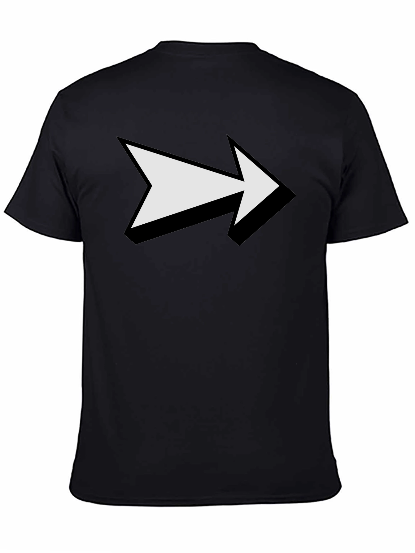 Arrow Graphic Print Black T-Shirt