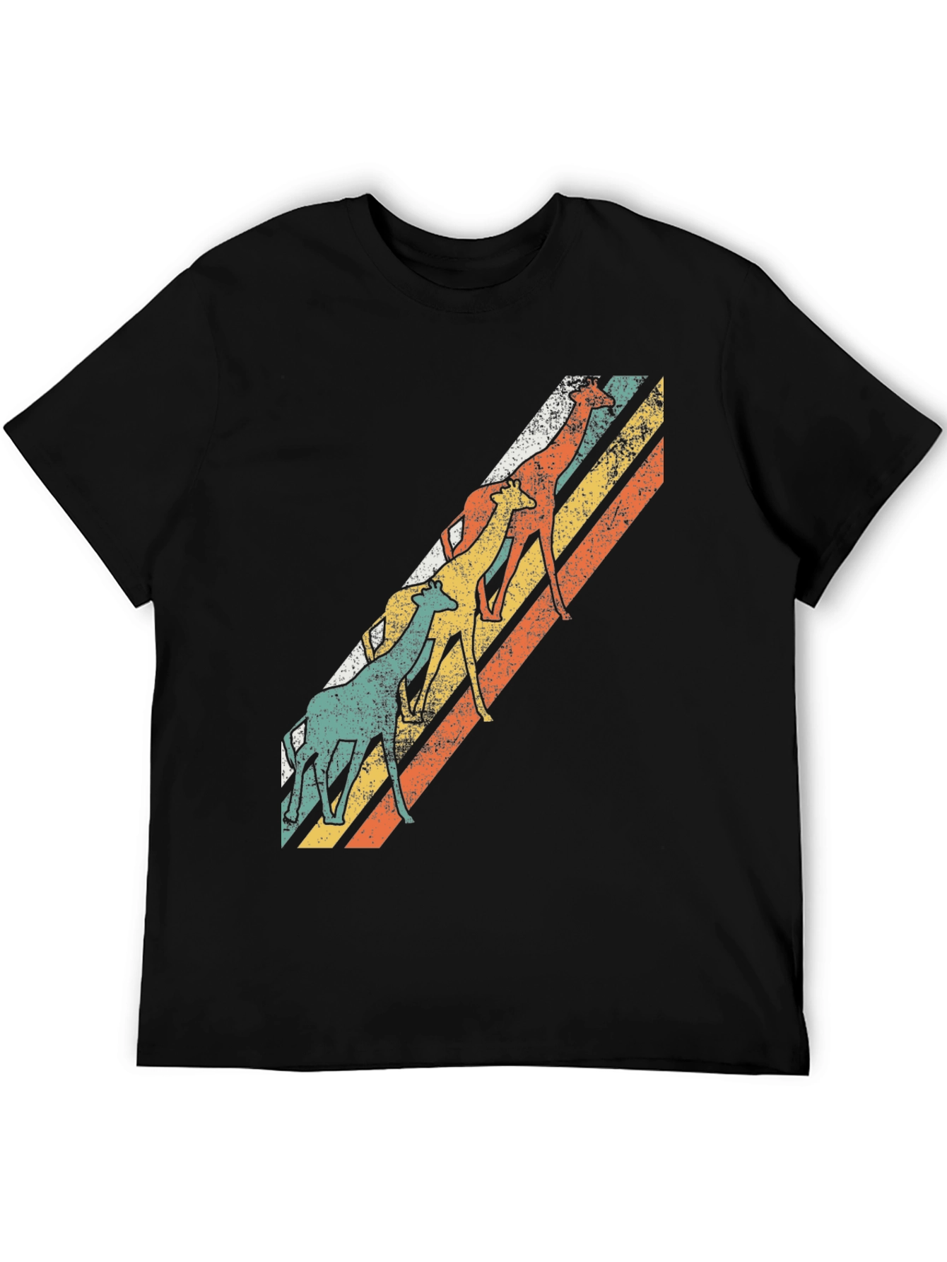 Retro Giraffe Striped T-Shirt