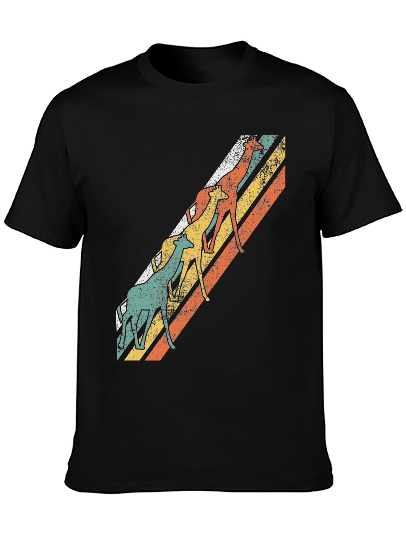 Retro Giraffe Striped T-Shirt