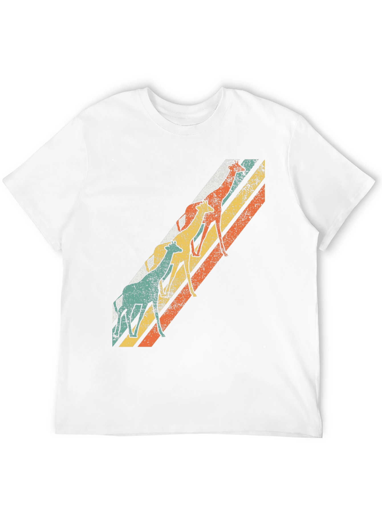 Retro Giraffe Striped T-Shirt