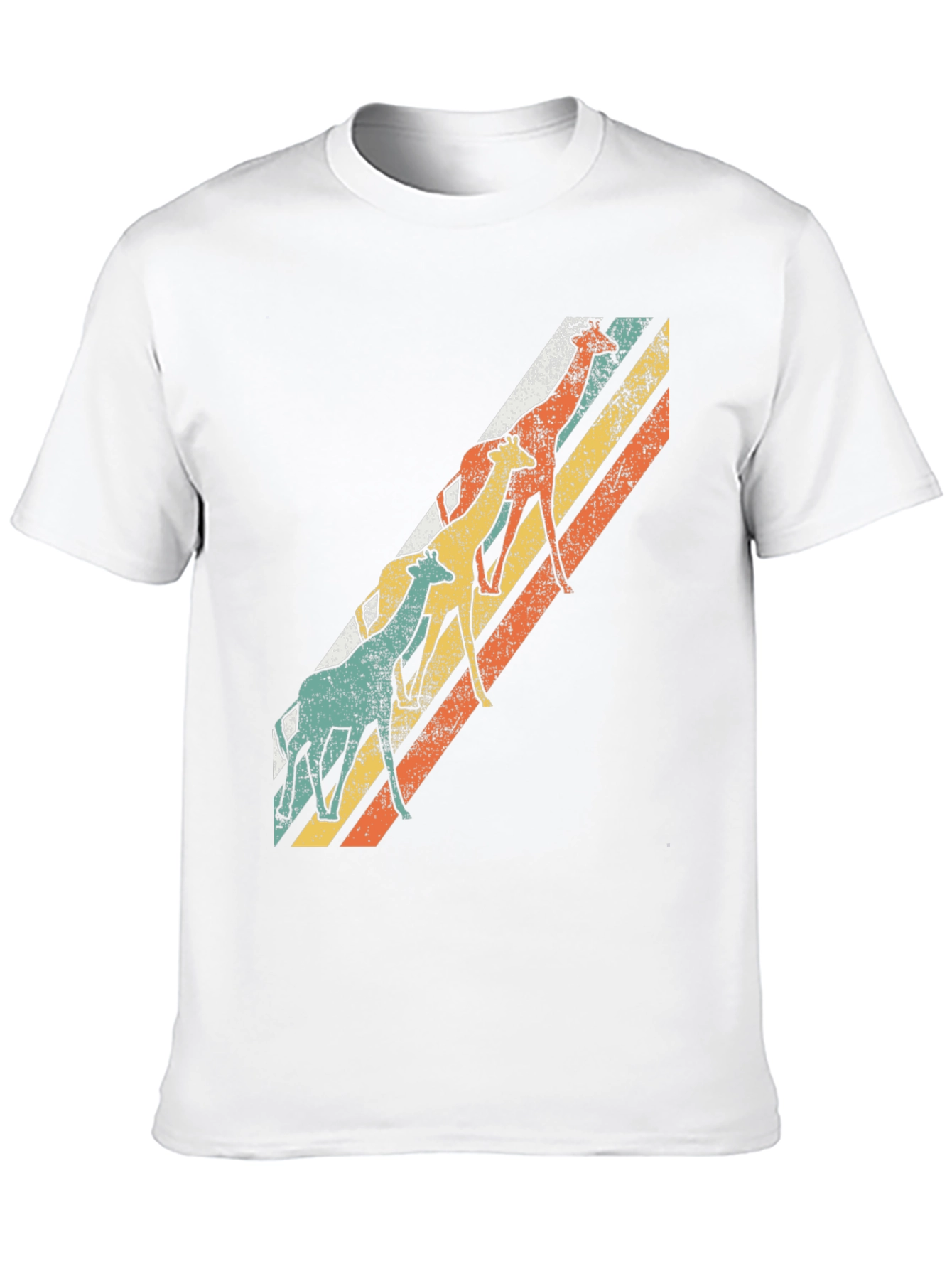Retro Giraffe Striped T-Shirt
