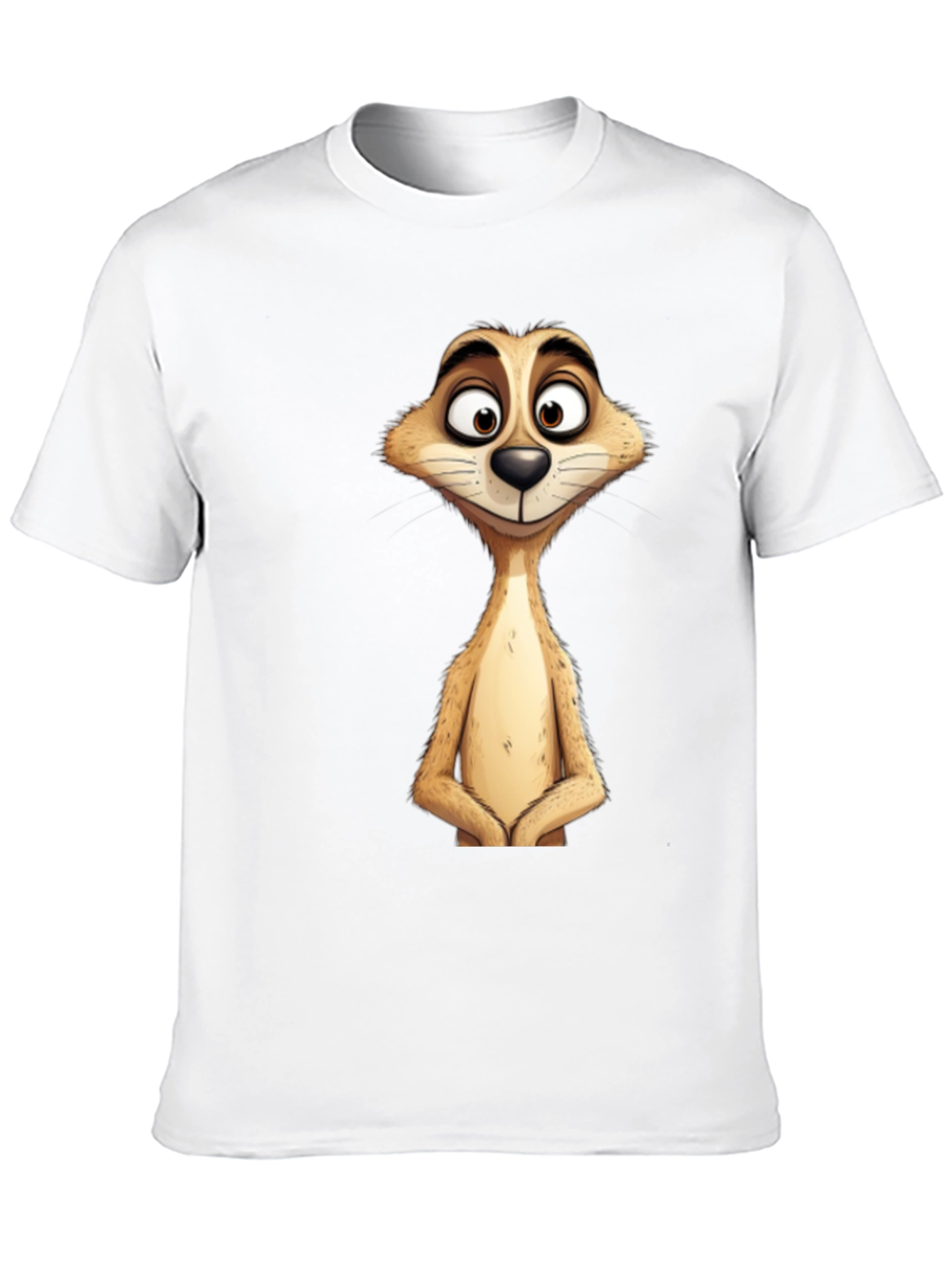 Meerkat Graphic Tee - Black Cotton T-Shirt