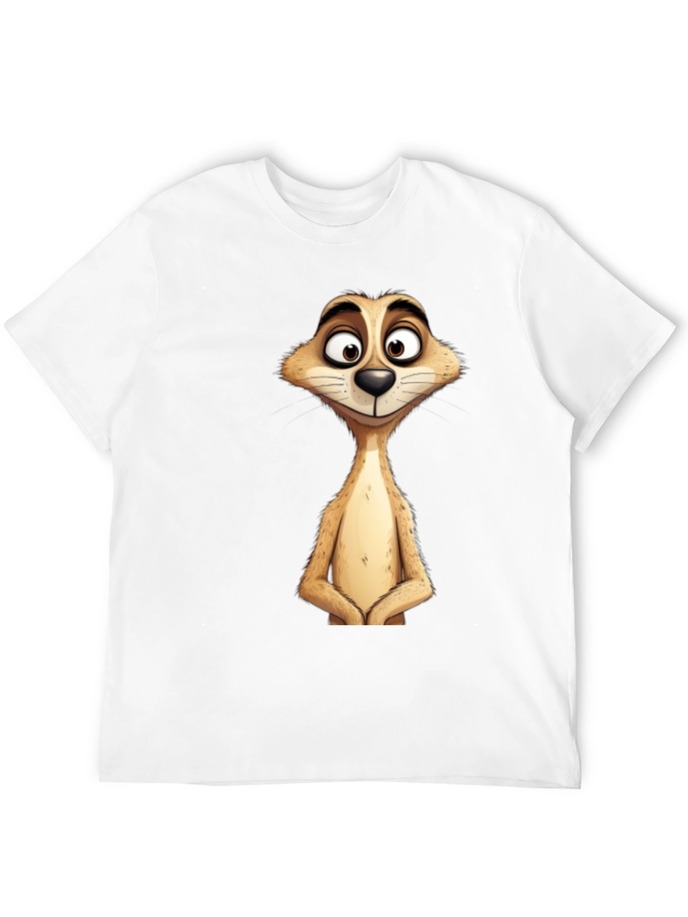 Meerkat Graphic Tee - Black Cotton T-Shirt