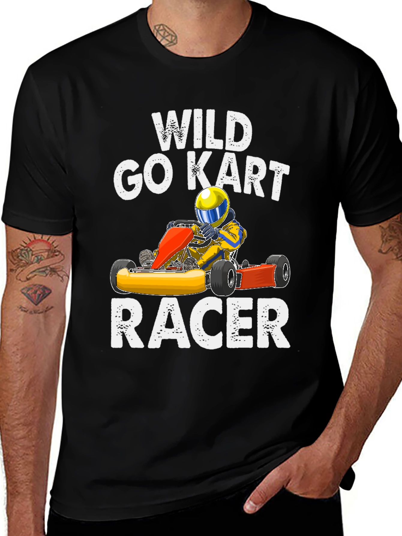Wild Go Kart Racer Graphic T-Shirt