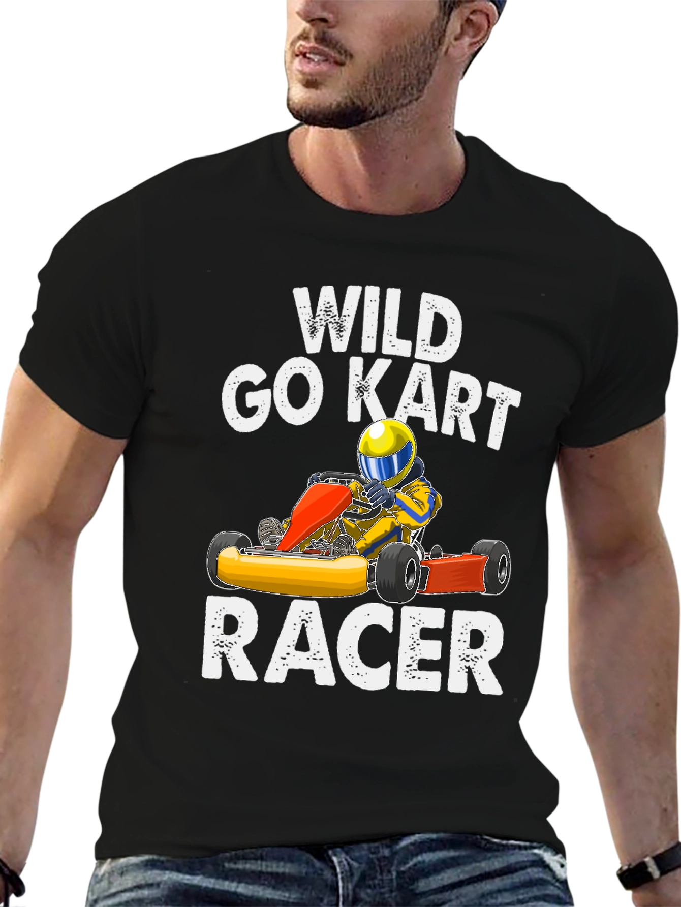 Wild Go Kart Racer Graphic T-Shirt