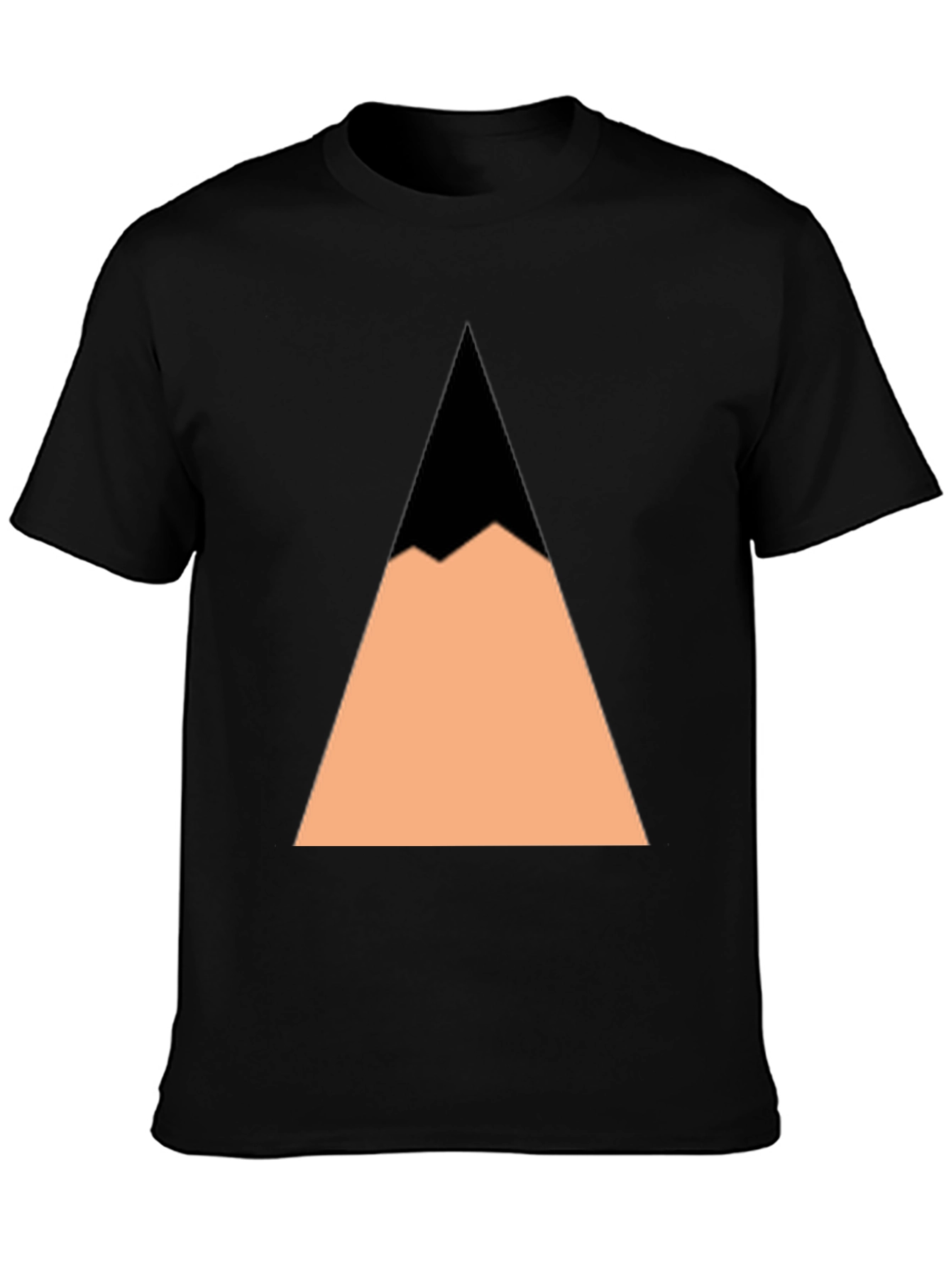 Geometric Mountain Peak Black T-Shirt