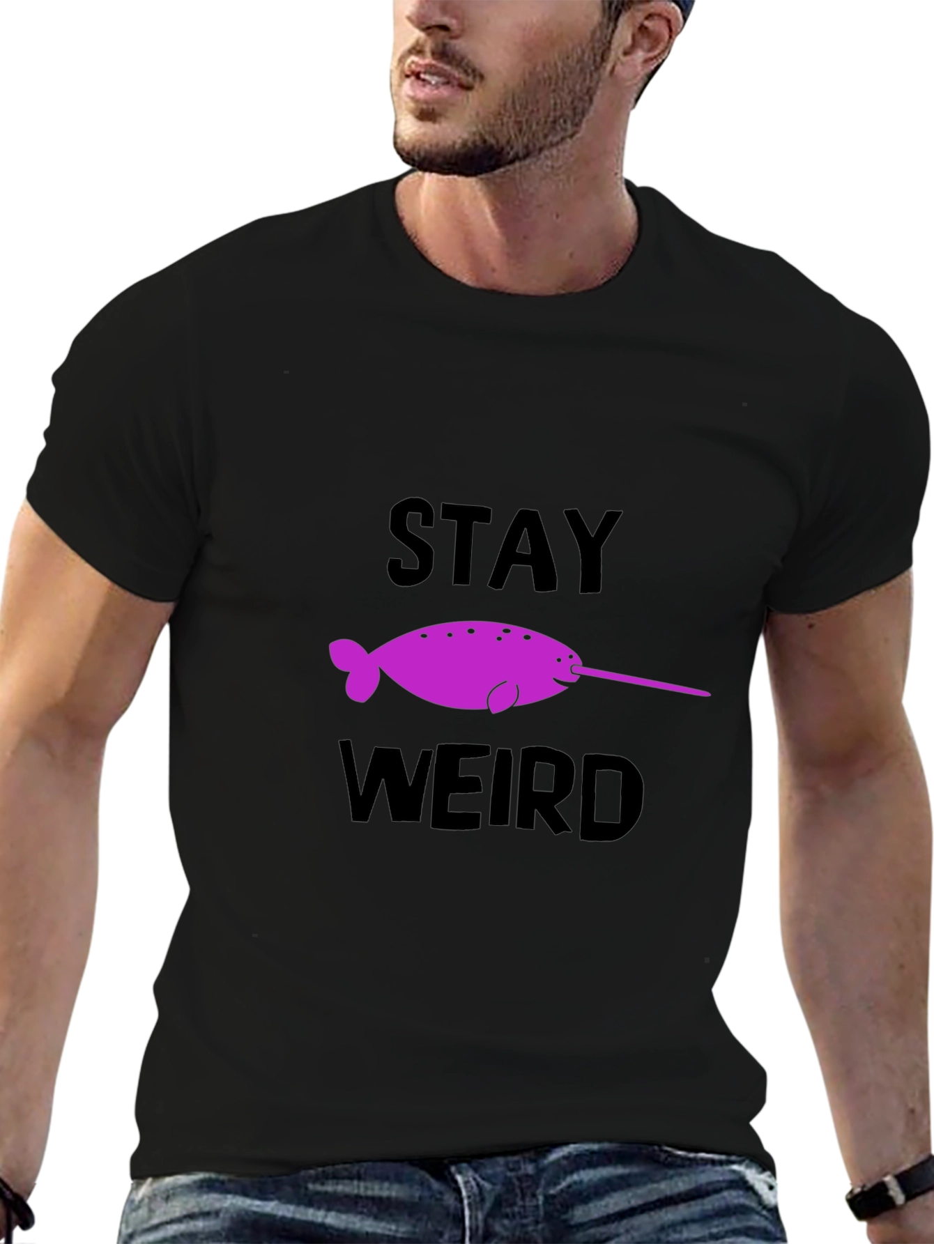 Stay Weird Narwhal Graphic T-Shirt