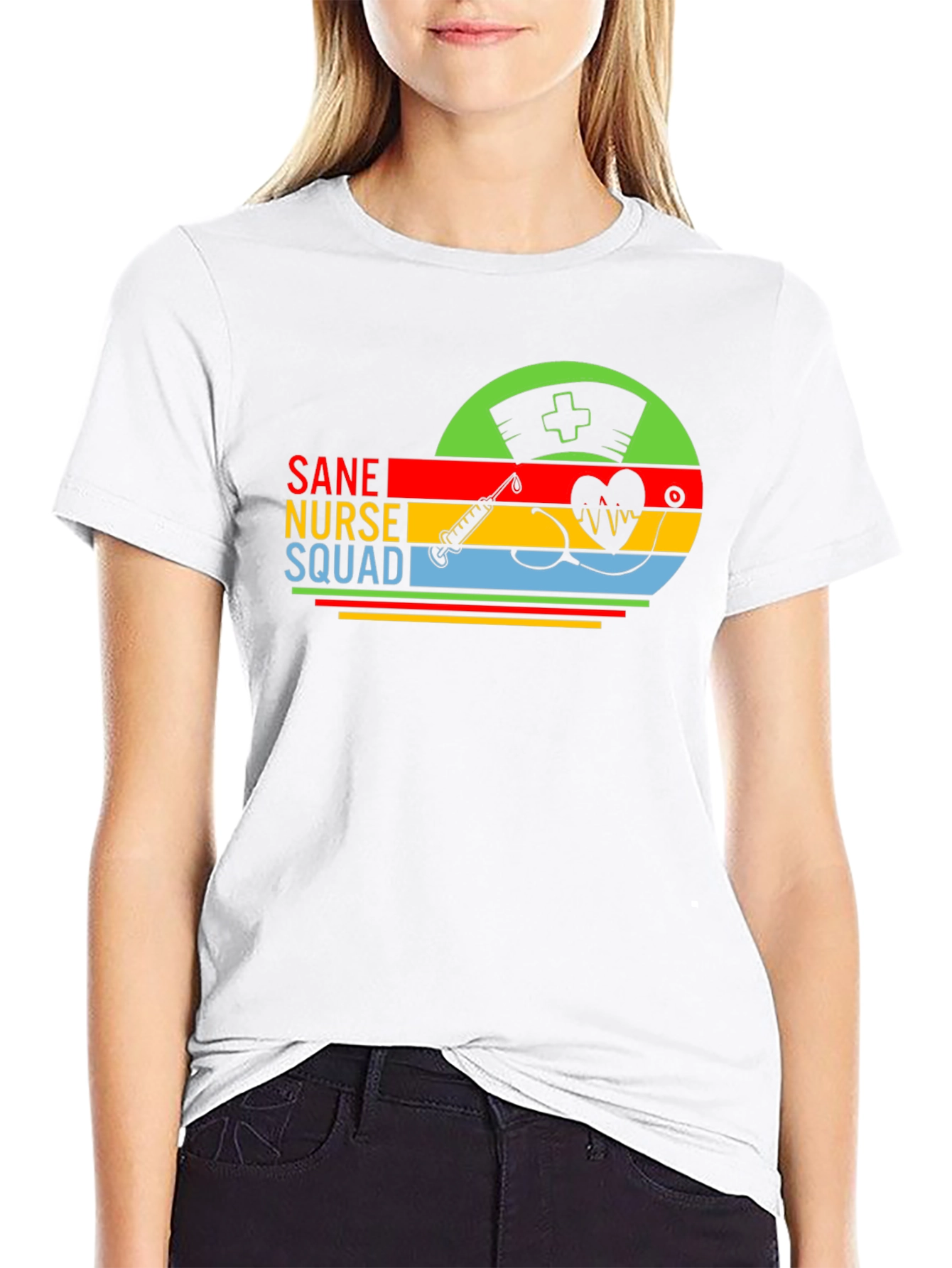 Sane Nurse Squad Graphic T-Shirt
