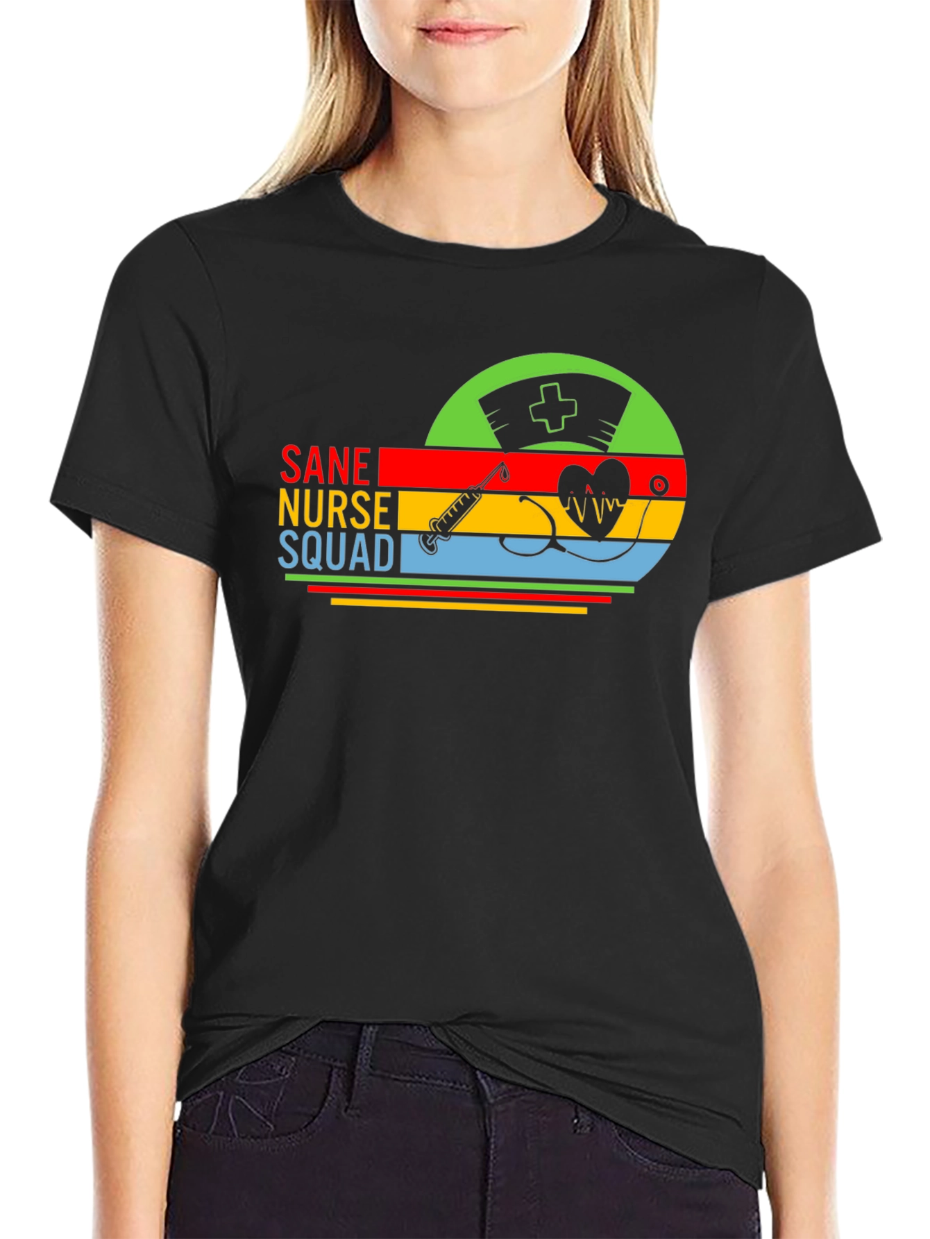Sane Nurse Squad Graphic T-Shirt