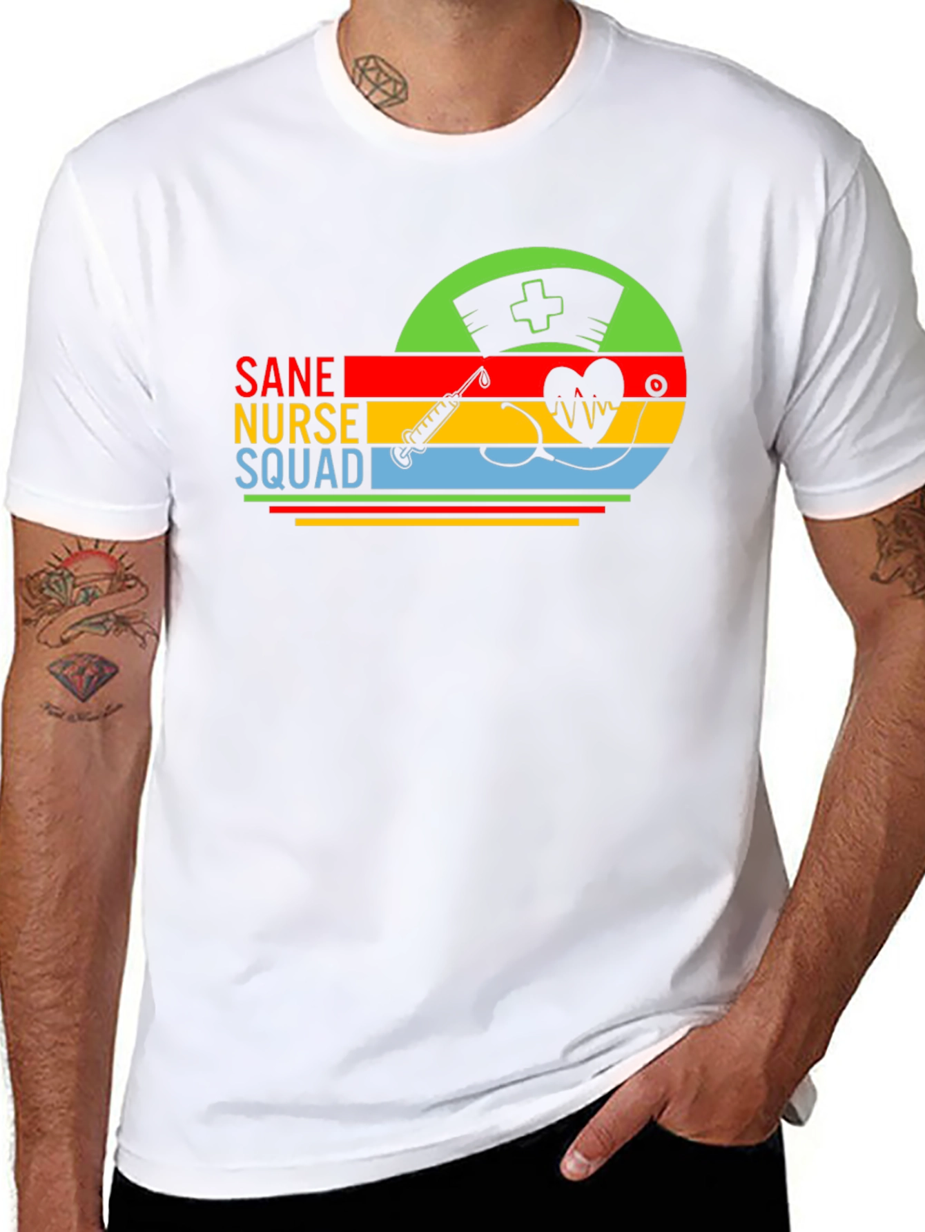 Sane Nurse Squad Graphic T-Shirt