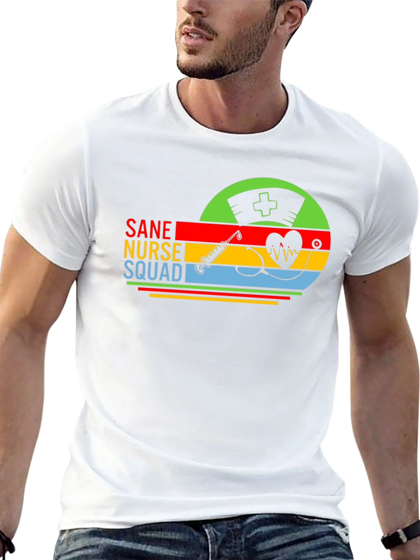 Sane Nurse Squad Graphic T-Shirt