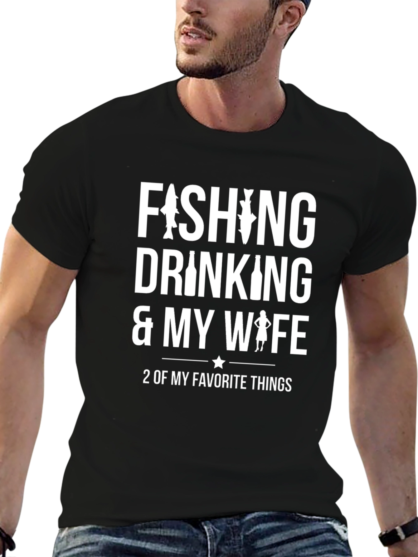 Funny Fishing Drinking & Wife T-Shirt