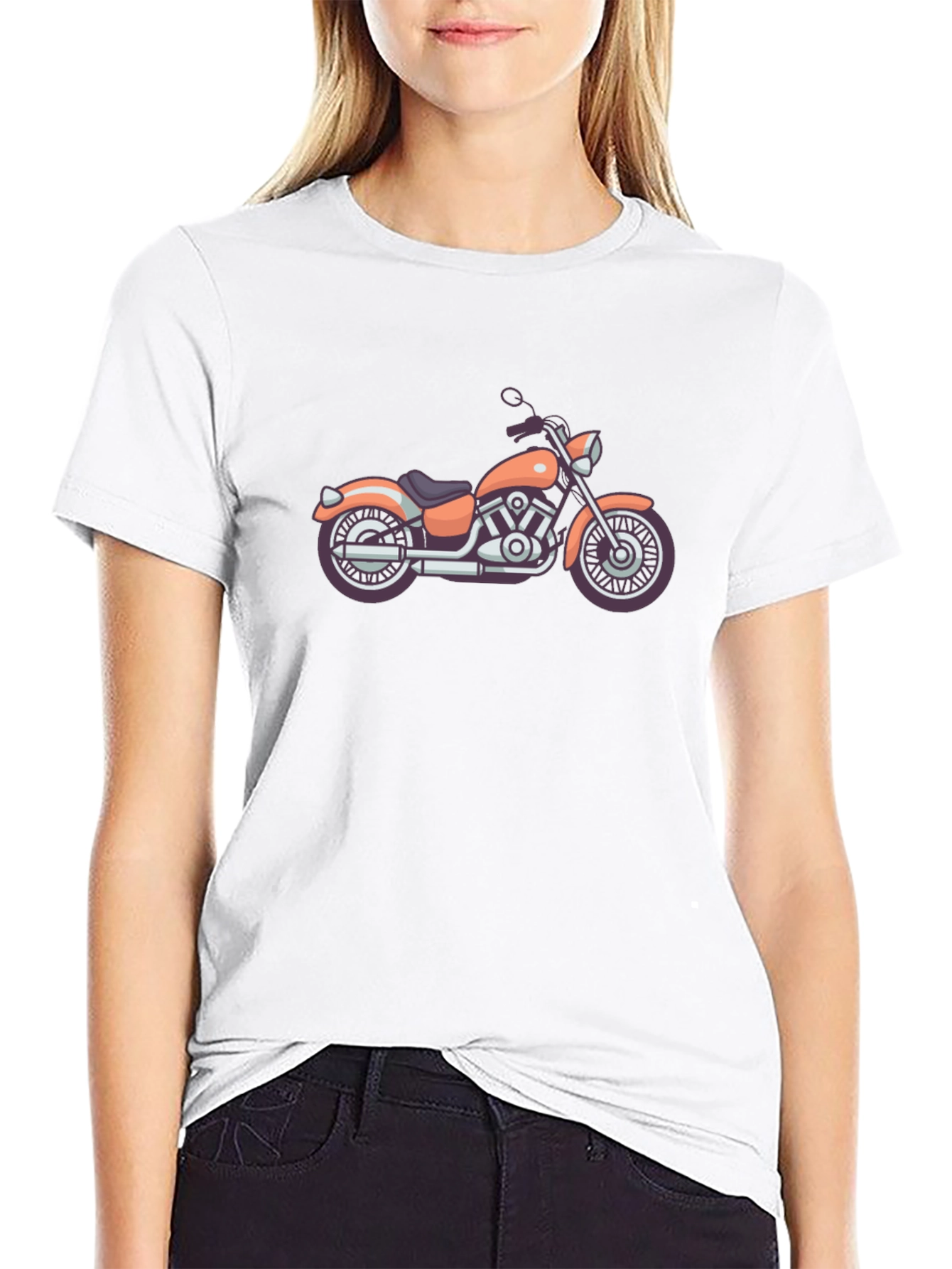 Motorcycle Graphic Mens Black T-Shirt