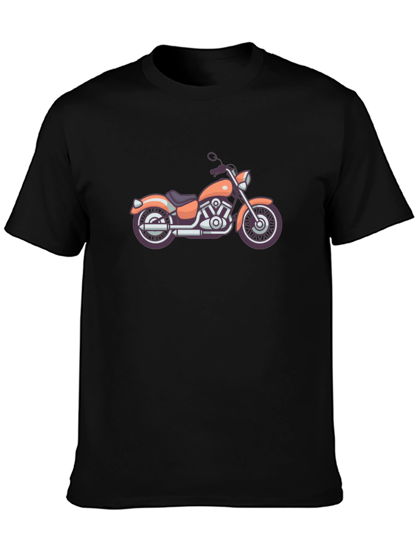 Motorcycle Graphic Mens Black T-Shirt