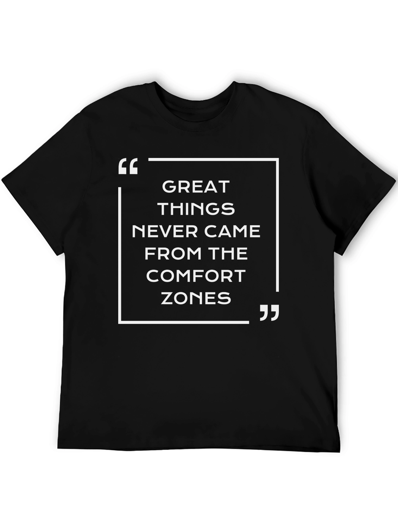 Inspirational Quote Graphic T-Shirt - Black