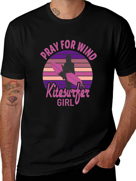 Pray for Wind Kitesurfer Girl T-Shirt