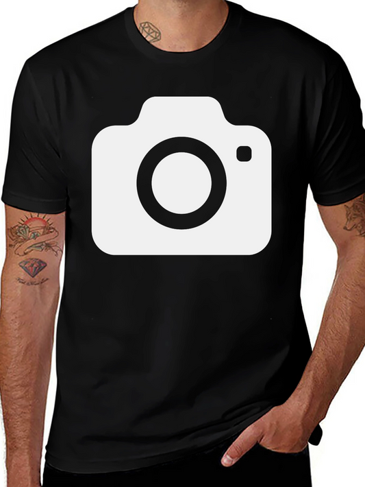 Camera Graphic T-Shirt - Black Cotton Tee