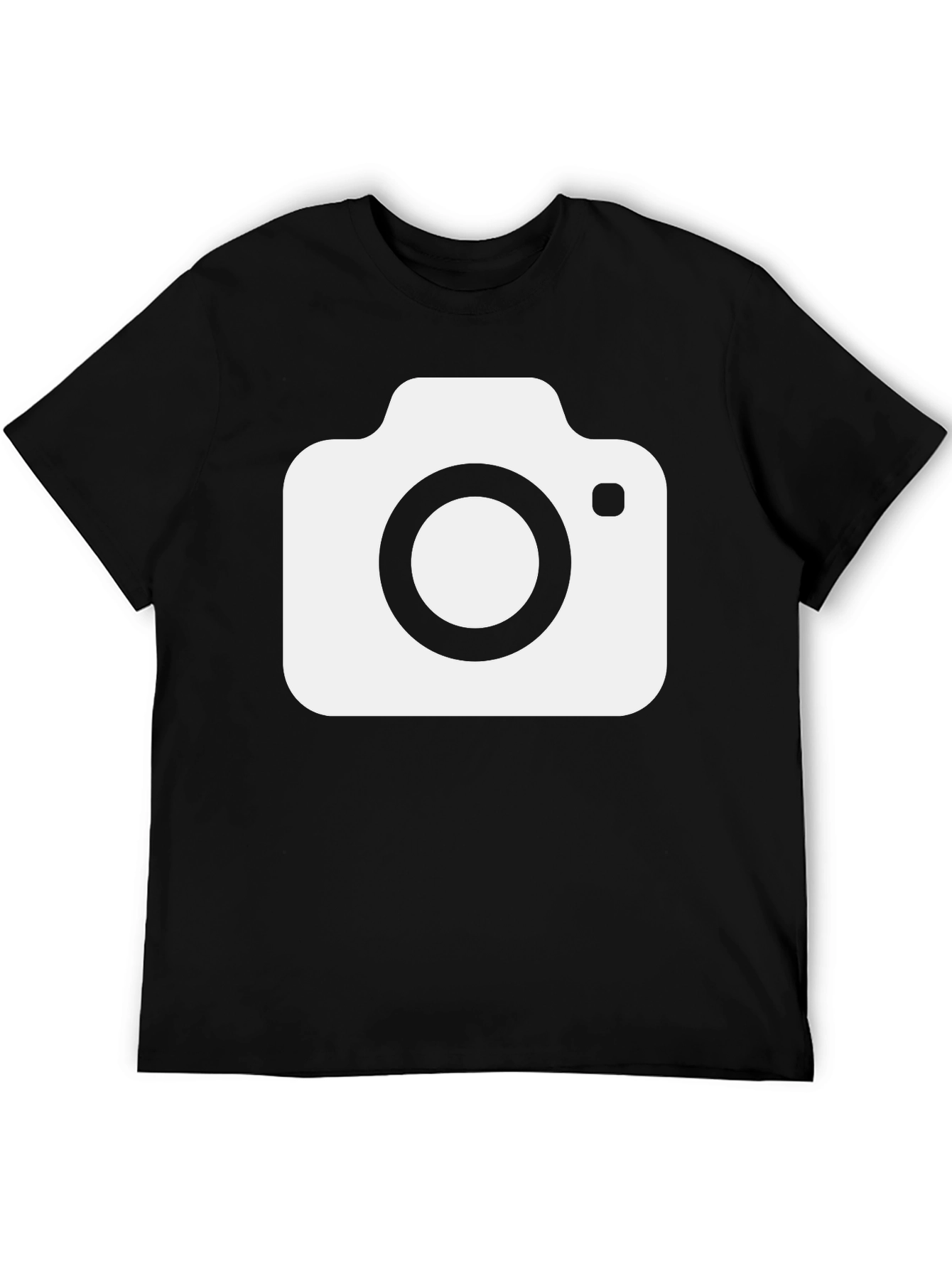 Camera Graphic T-Shirt - Black Cotton Tee