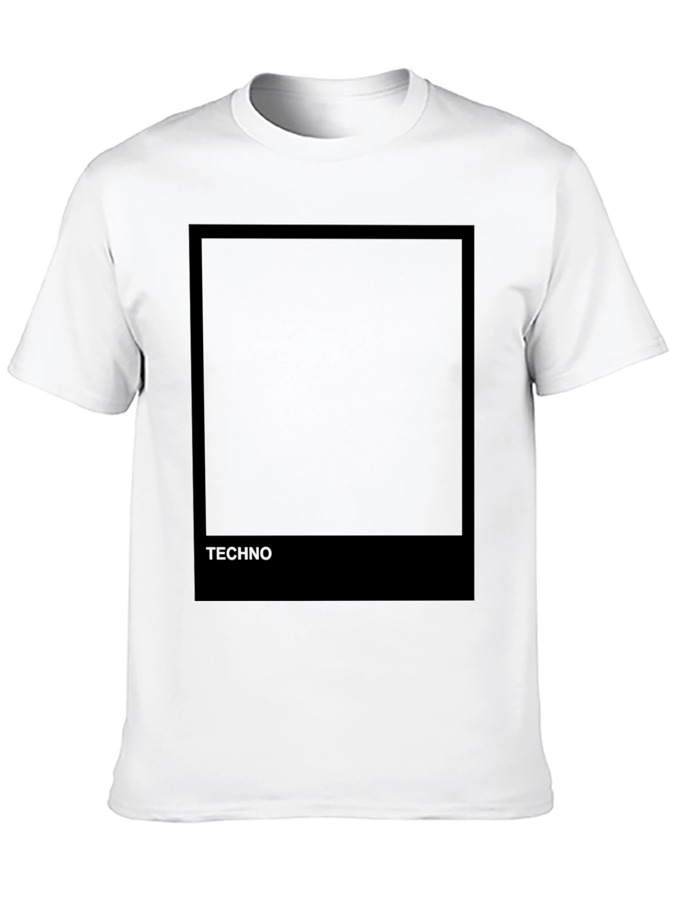 Techno Graphic Print Black T-Shirt