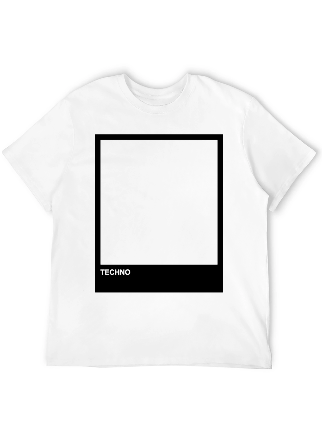 Techno Graphic Print Black T-Shirt