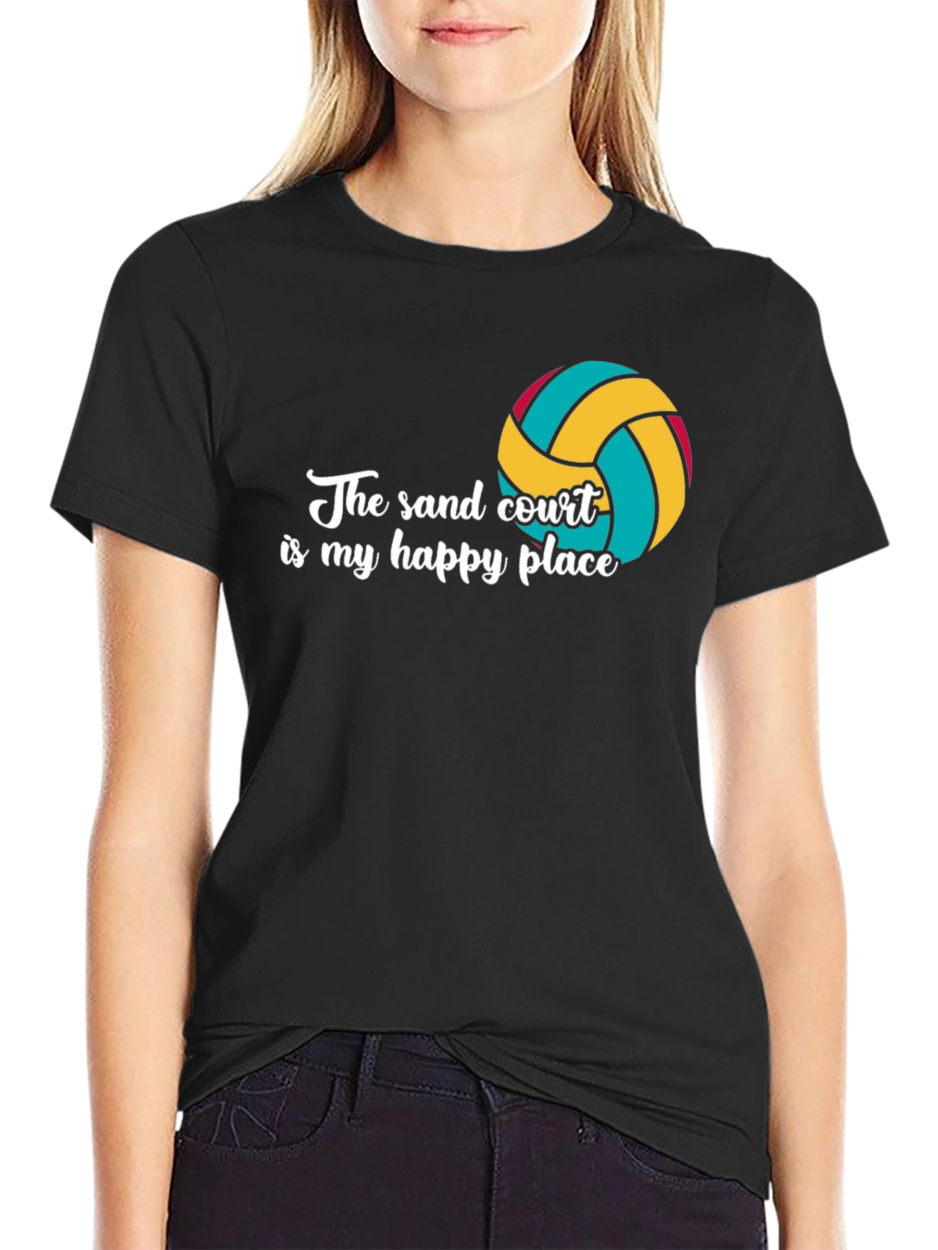 Sand Court Happy Place Graphic Tee