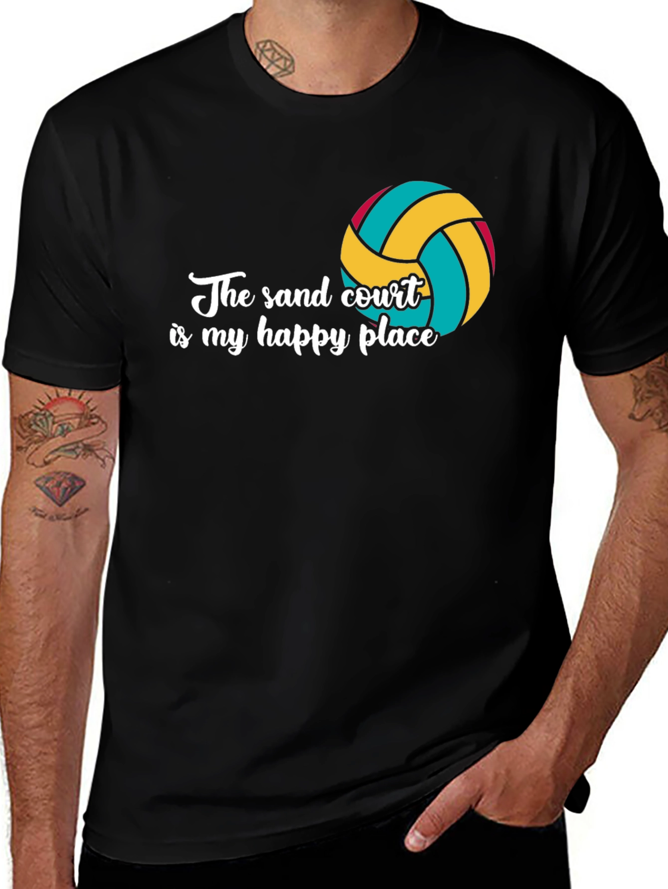 Sand Court Happy Place Graphic Tee