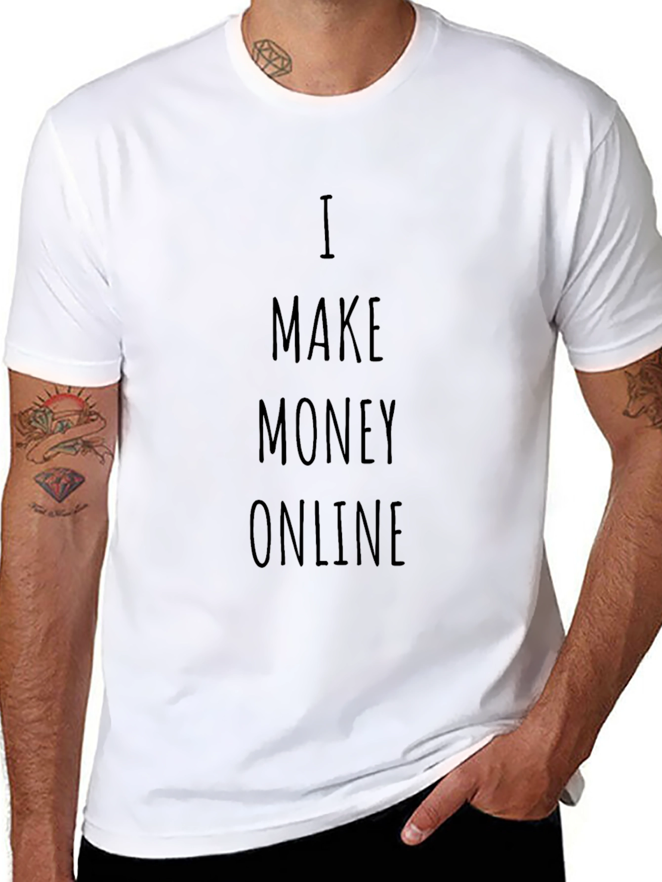 I Make Money Online Black T-Shirt